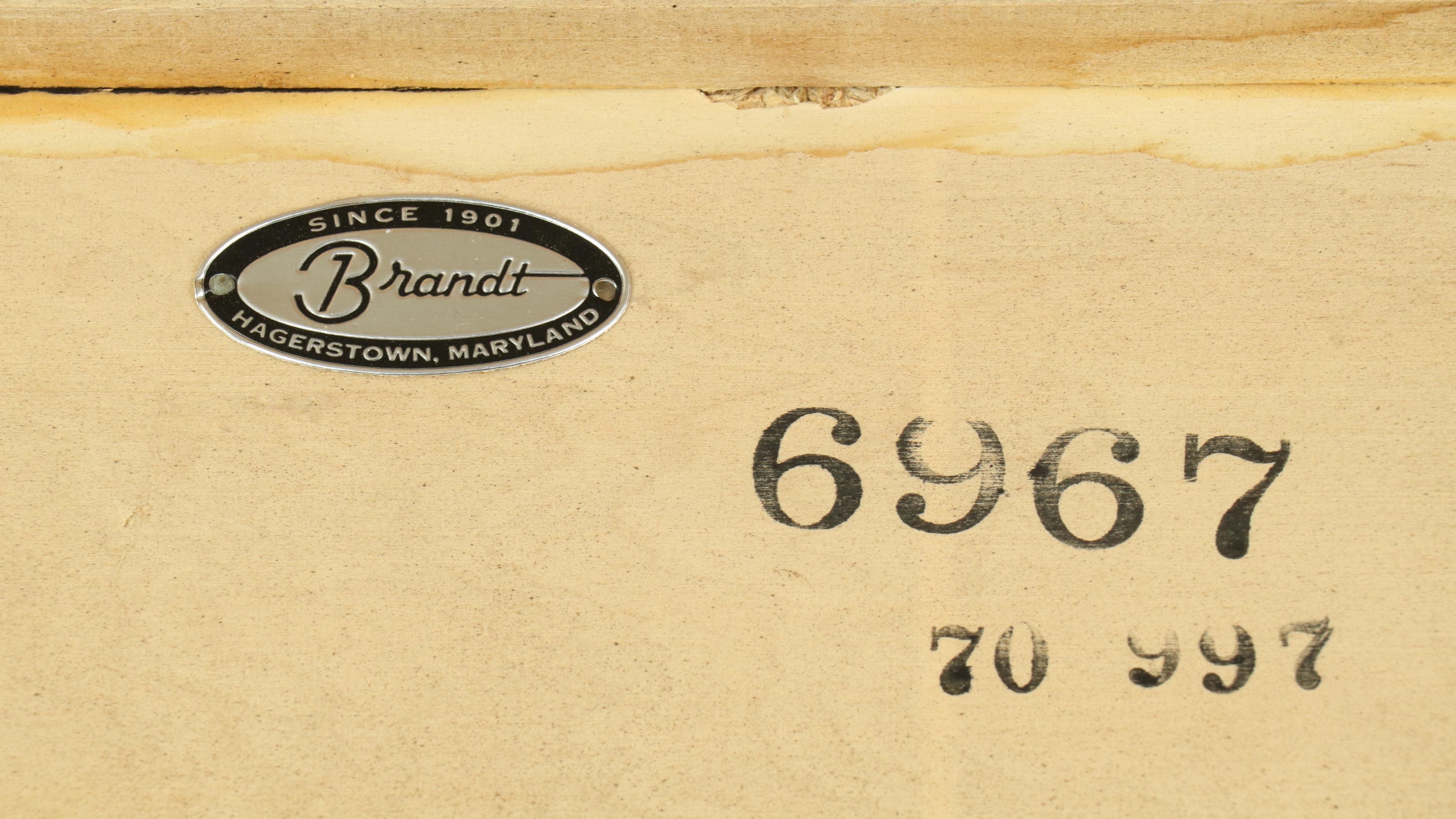 Brandt Neoclassical Style Walnut Three-Tier Bookcase, Mid to Late 20th Century