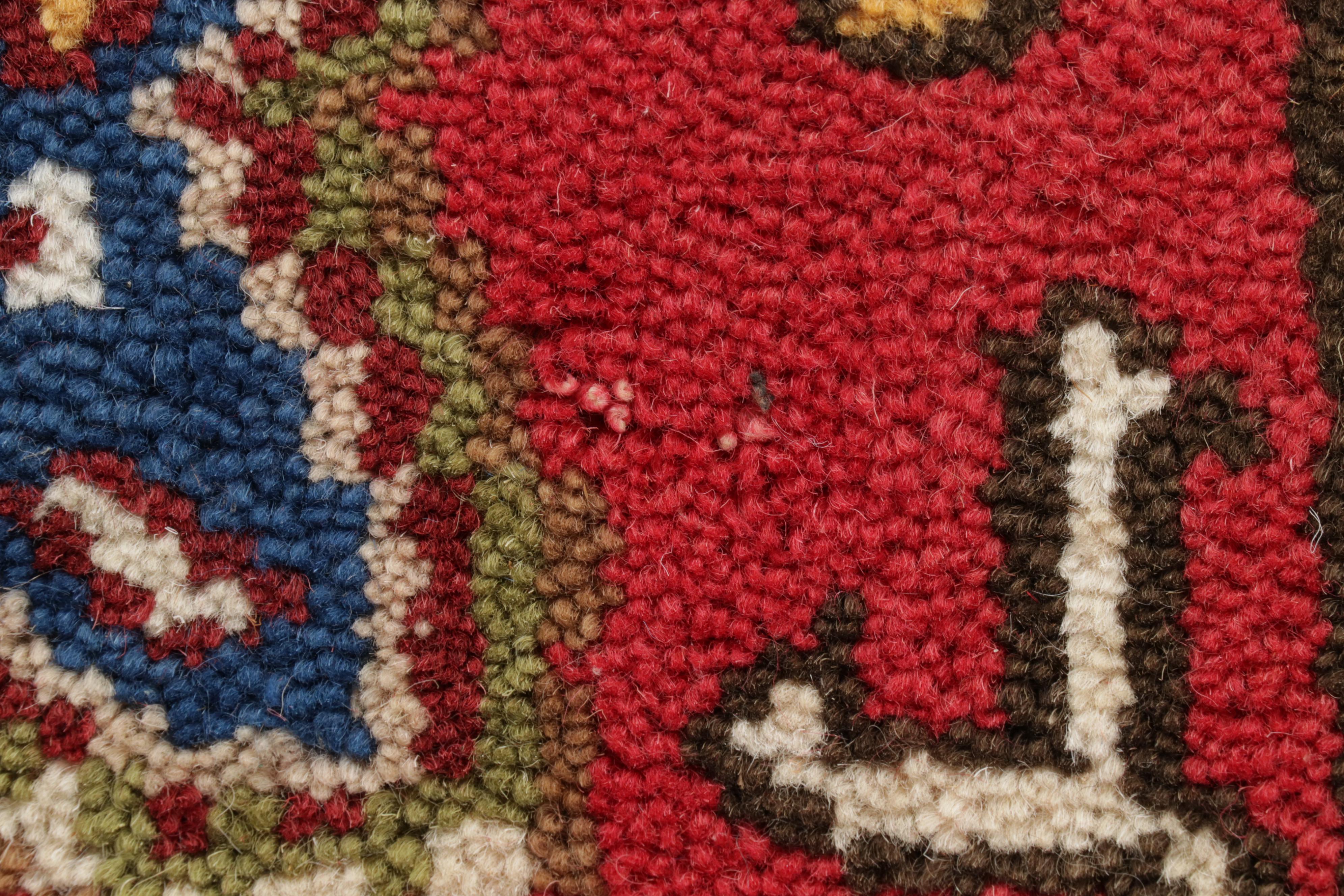 2'1 x 4' Hand-Knotted Indo-Caucasian Kazak Rug, 2010s