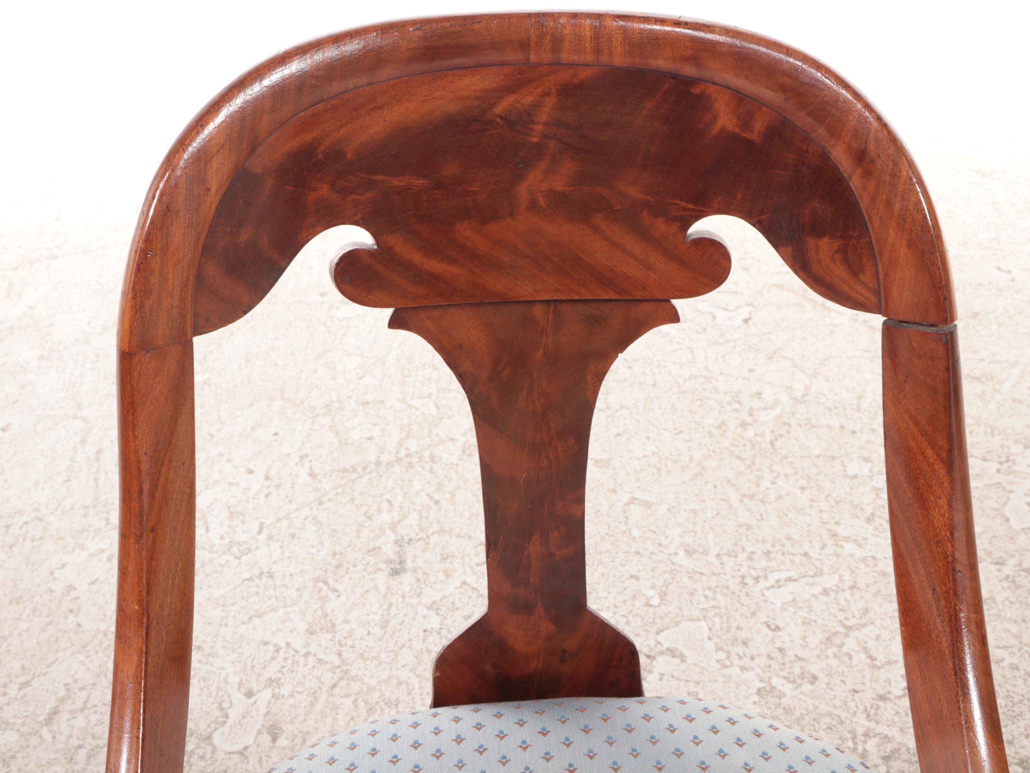 Two Victorian Walnut Side Chairs Plus Late Classical Mahogany Gondola-Back Chair