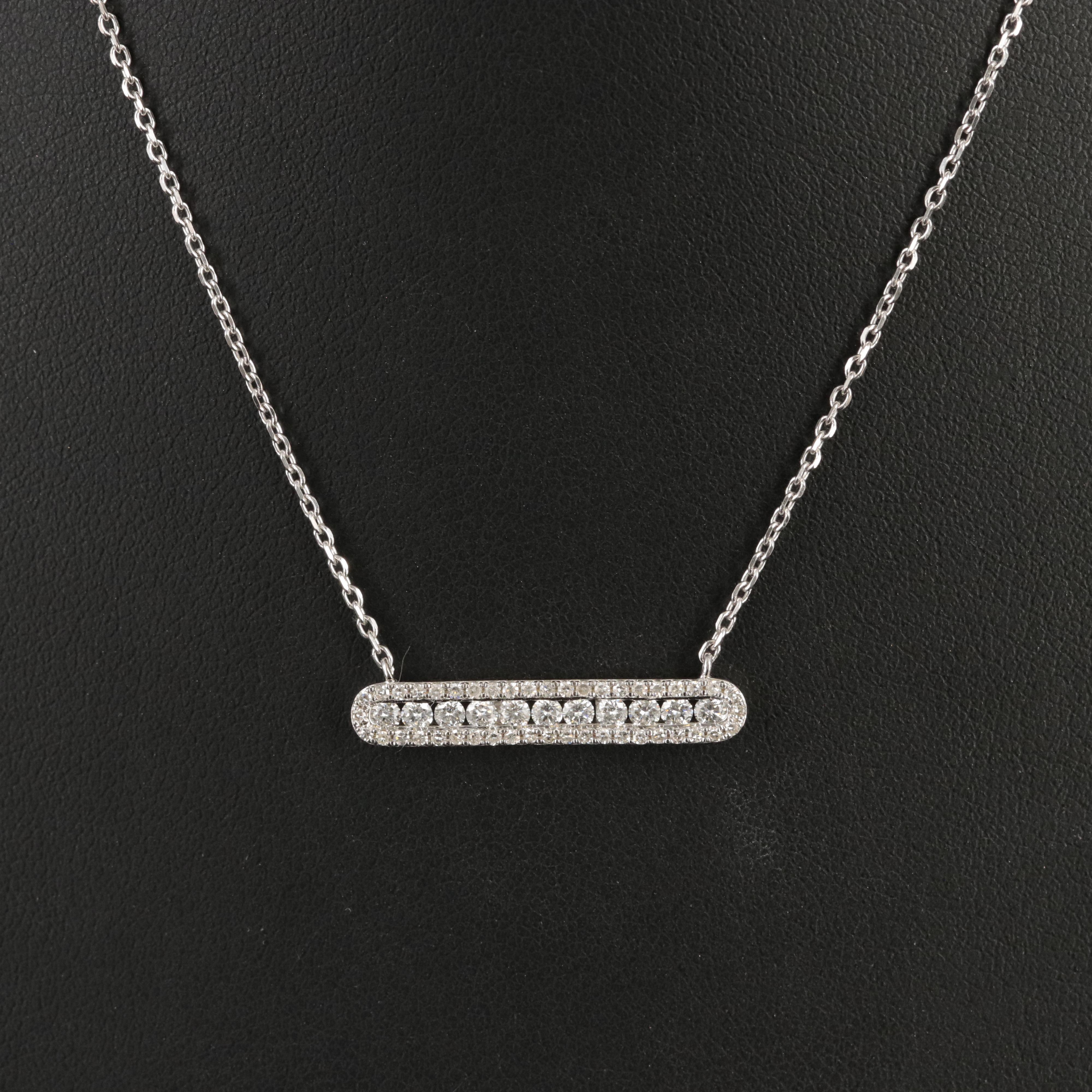 14K 0.55 CTW Diamond Bar Necklace