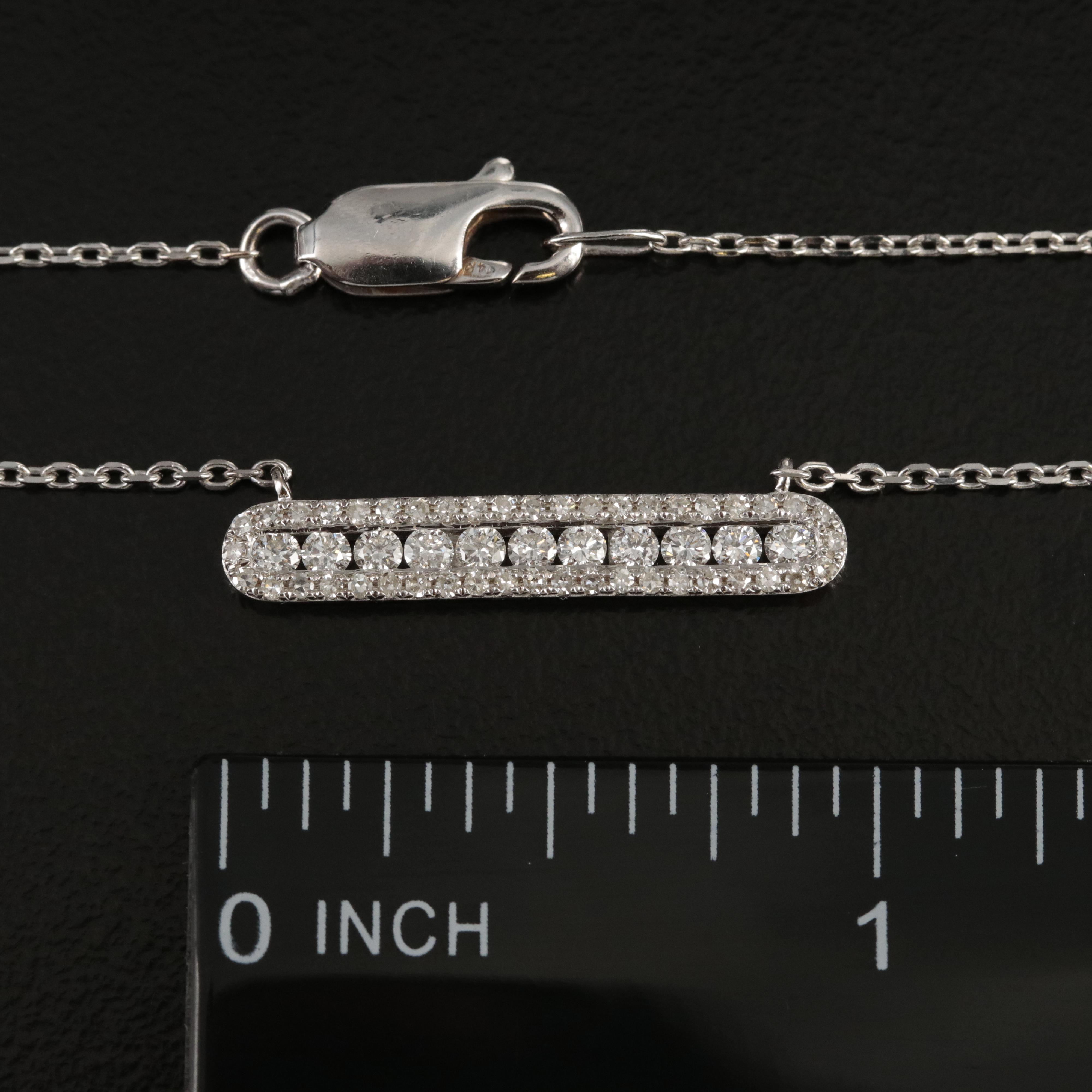 14K 0.55 CTW Diamond Bar Necklace