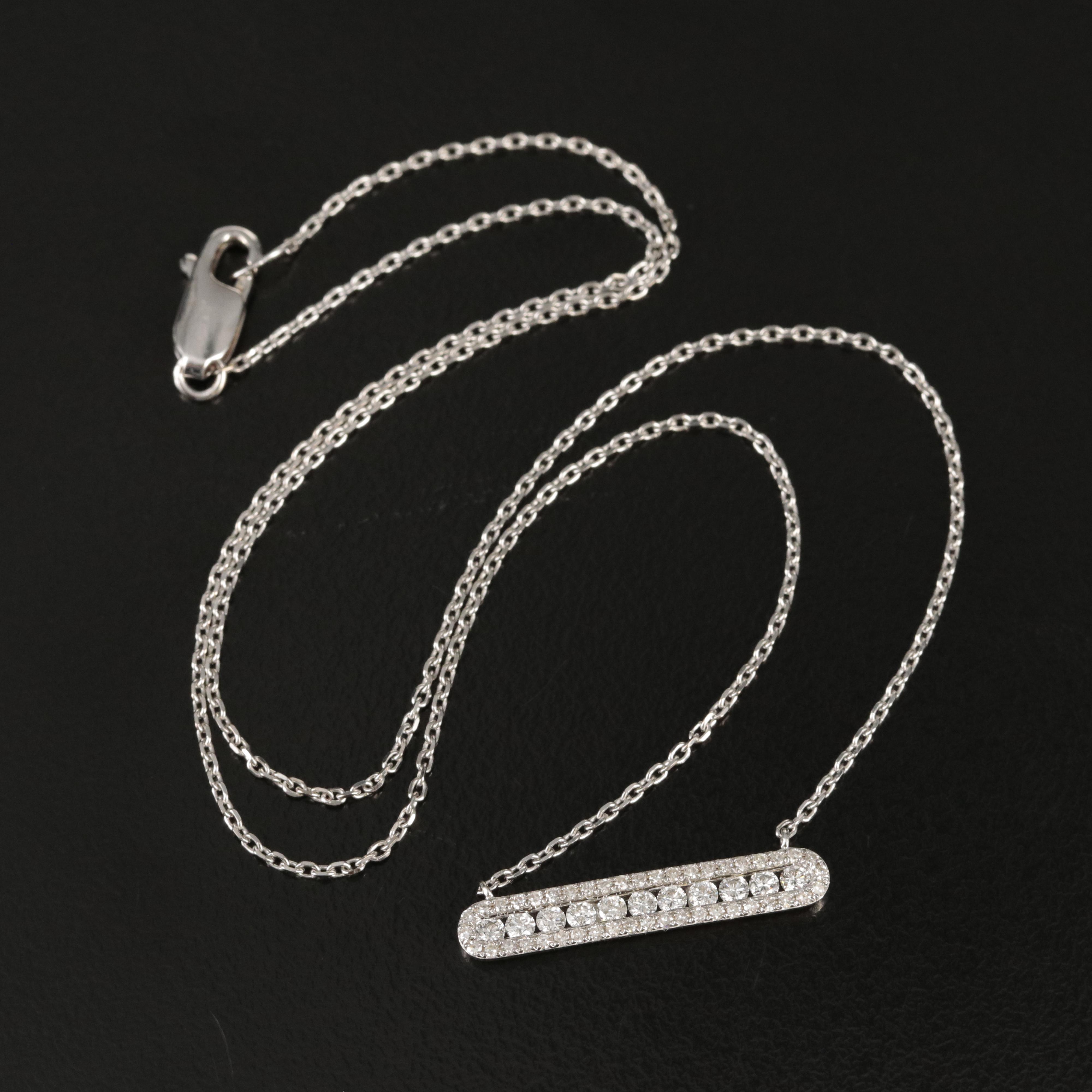 14K 0.55 CTW Diamond Bar Necklace