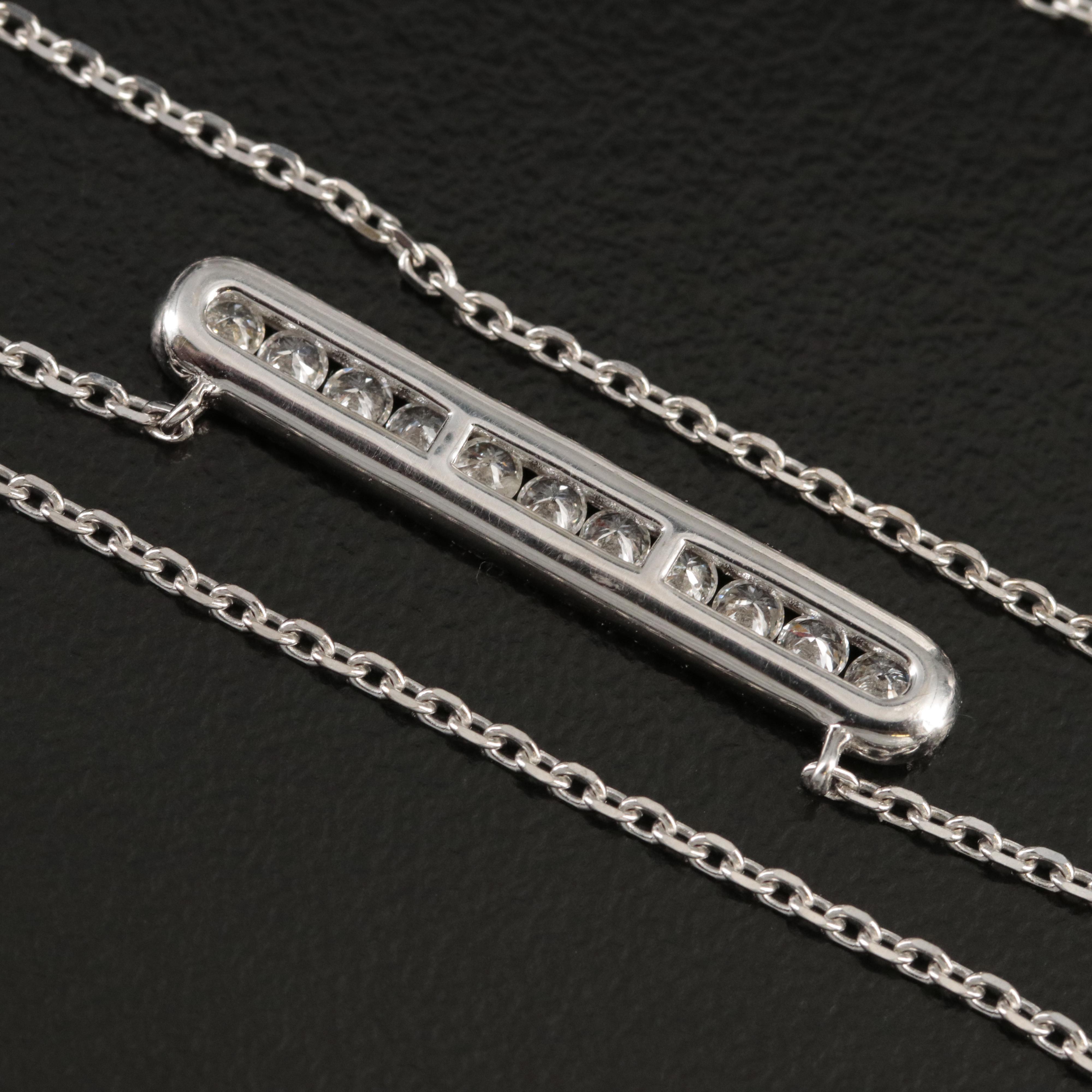 14K 0.55 CTW Diamond Bar Necklace