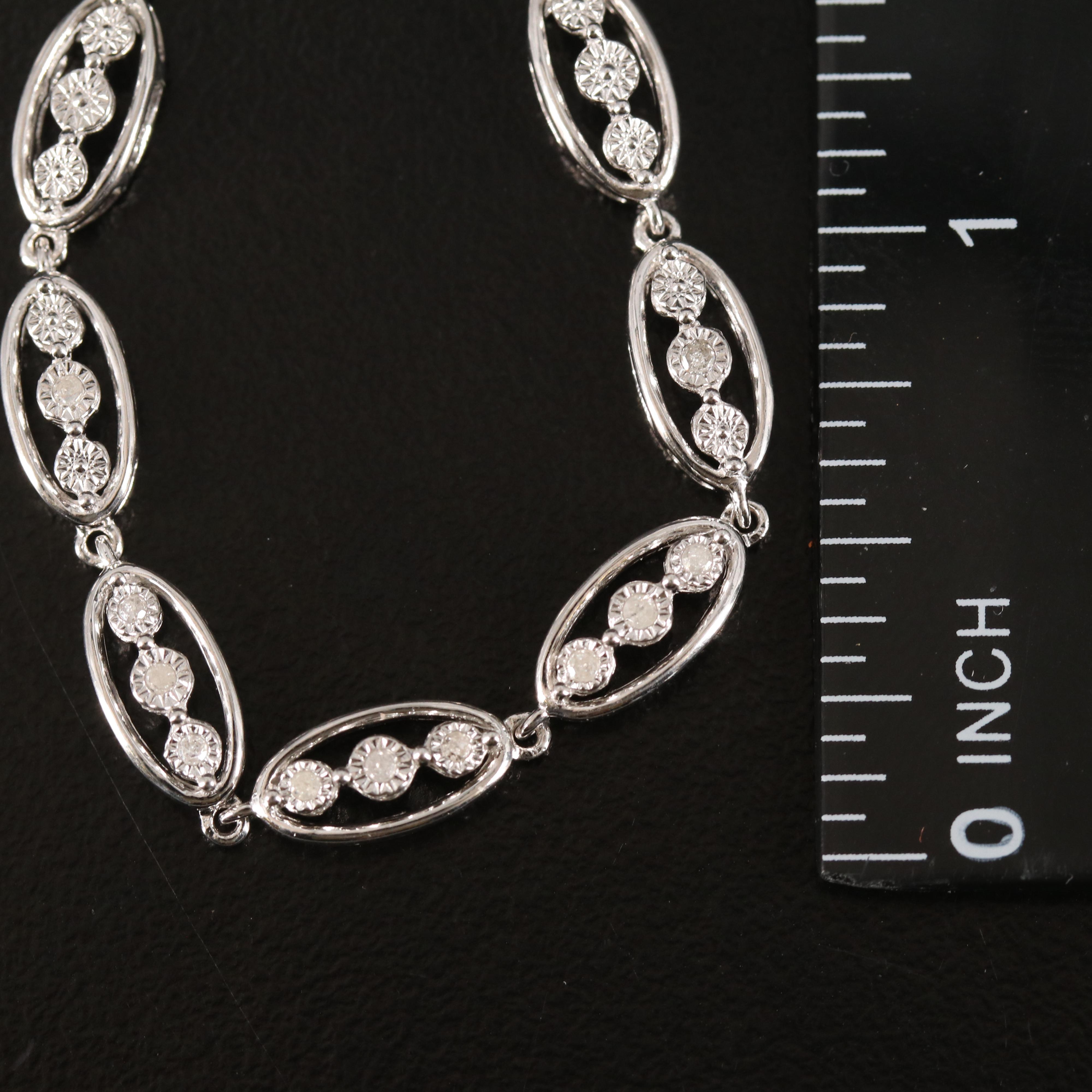 Diamond Bolo Bracelet in Sterling