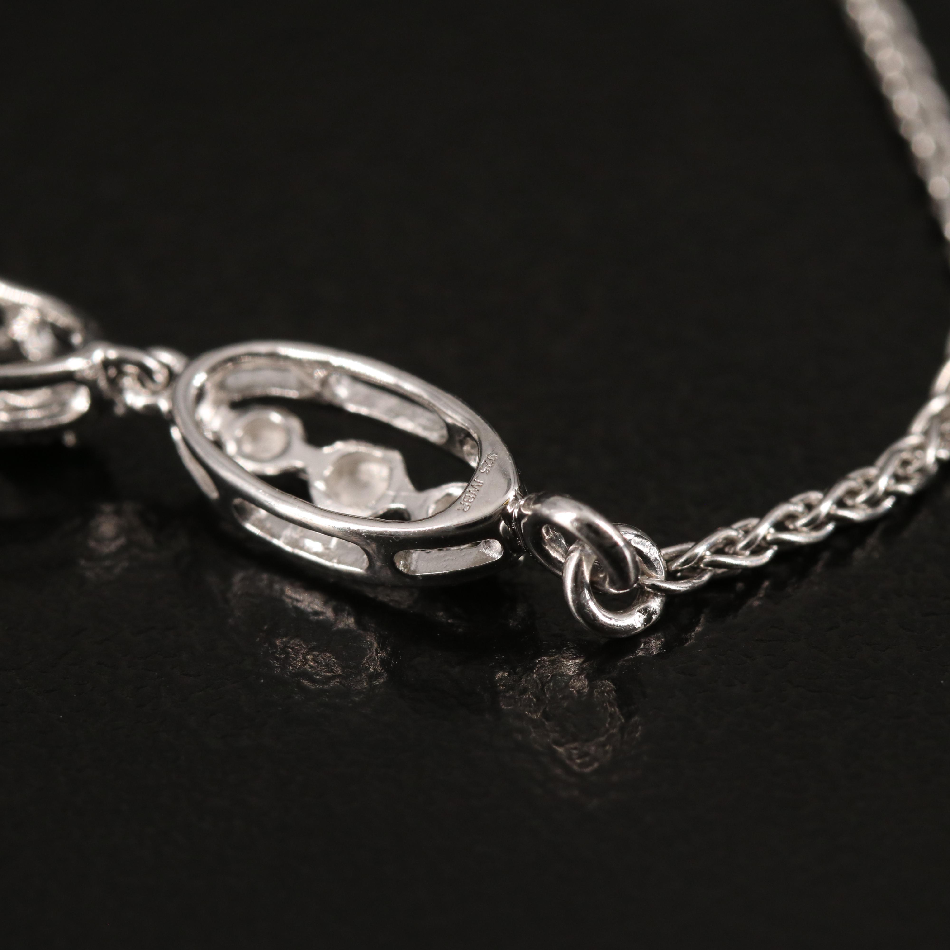 Diamond Bolo Bracelet in Sterling