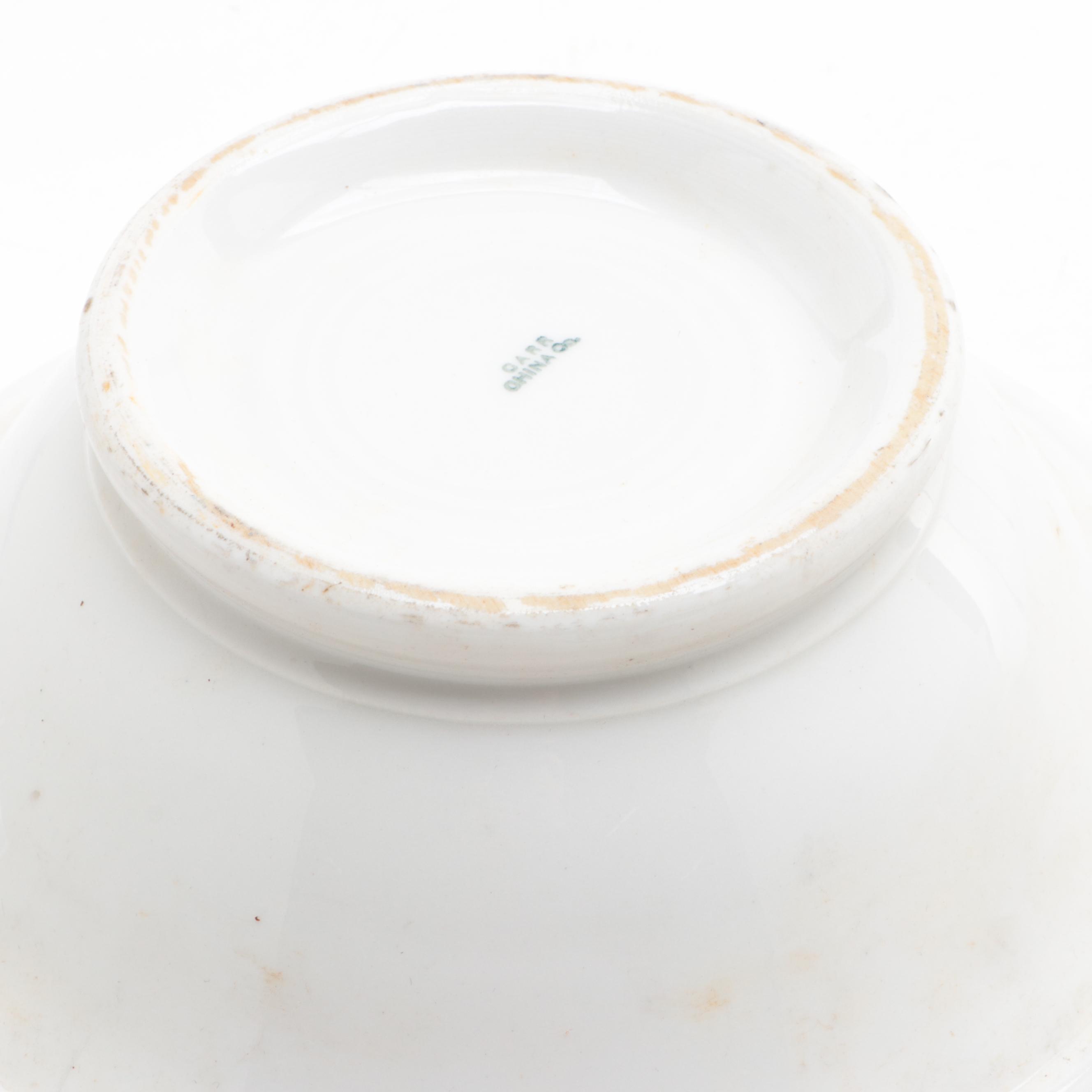 Carr China Co. Winton Masonic Lodge No. 614 Ceramic Dinnerware and Serveware