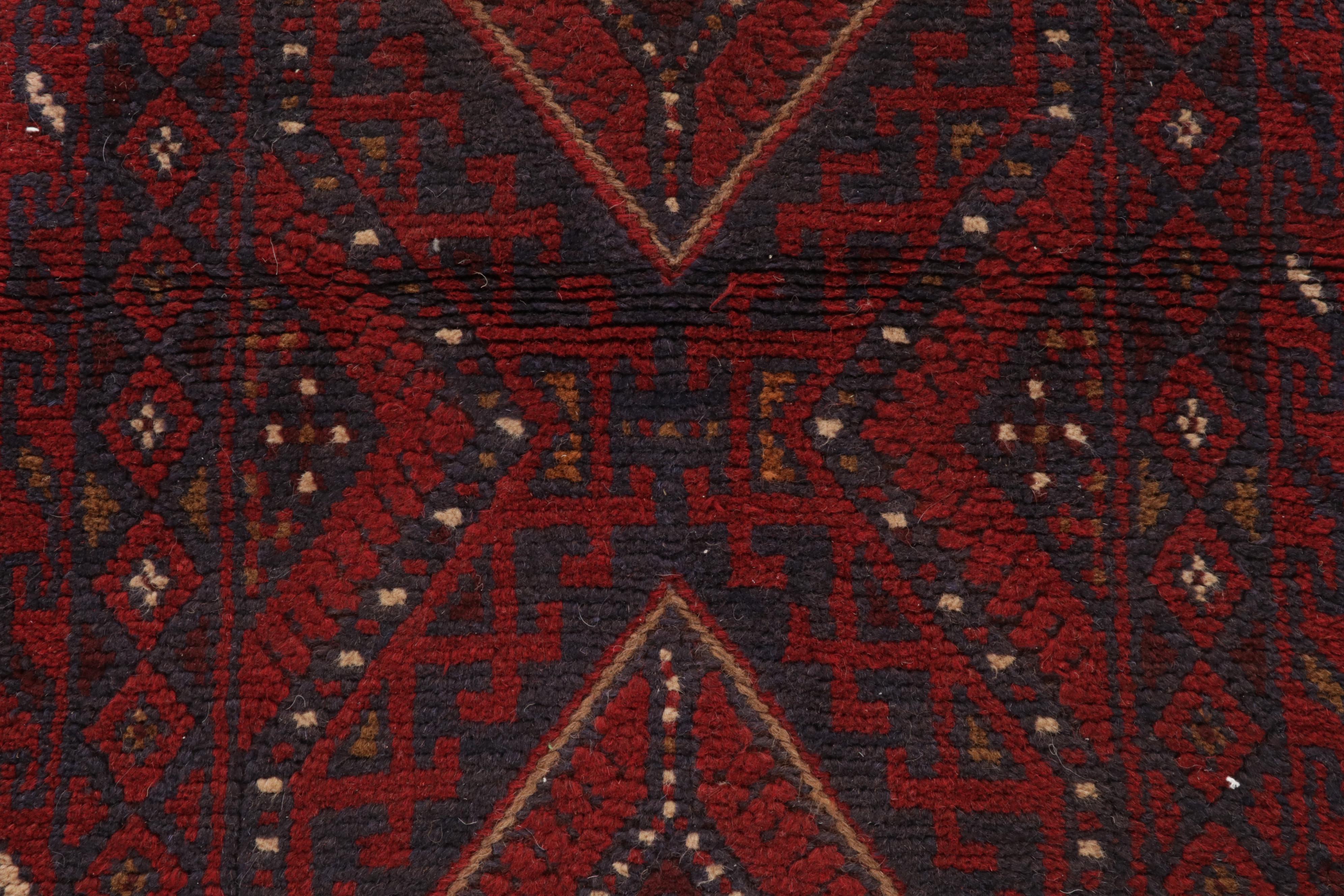 2' x 8'3 Hand-Knotted Afghan Turkmen Runner, 2000s