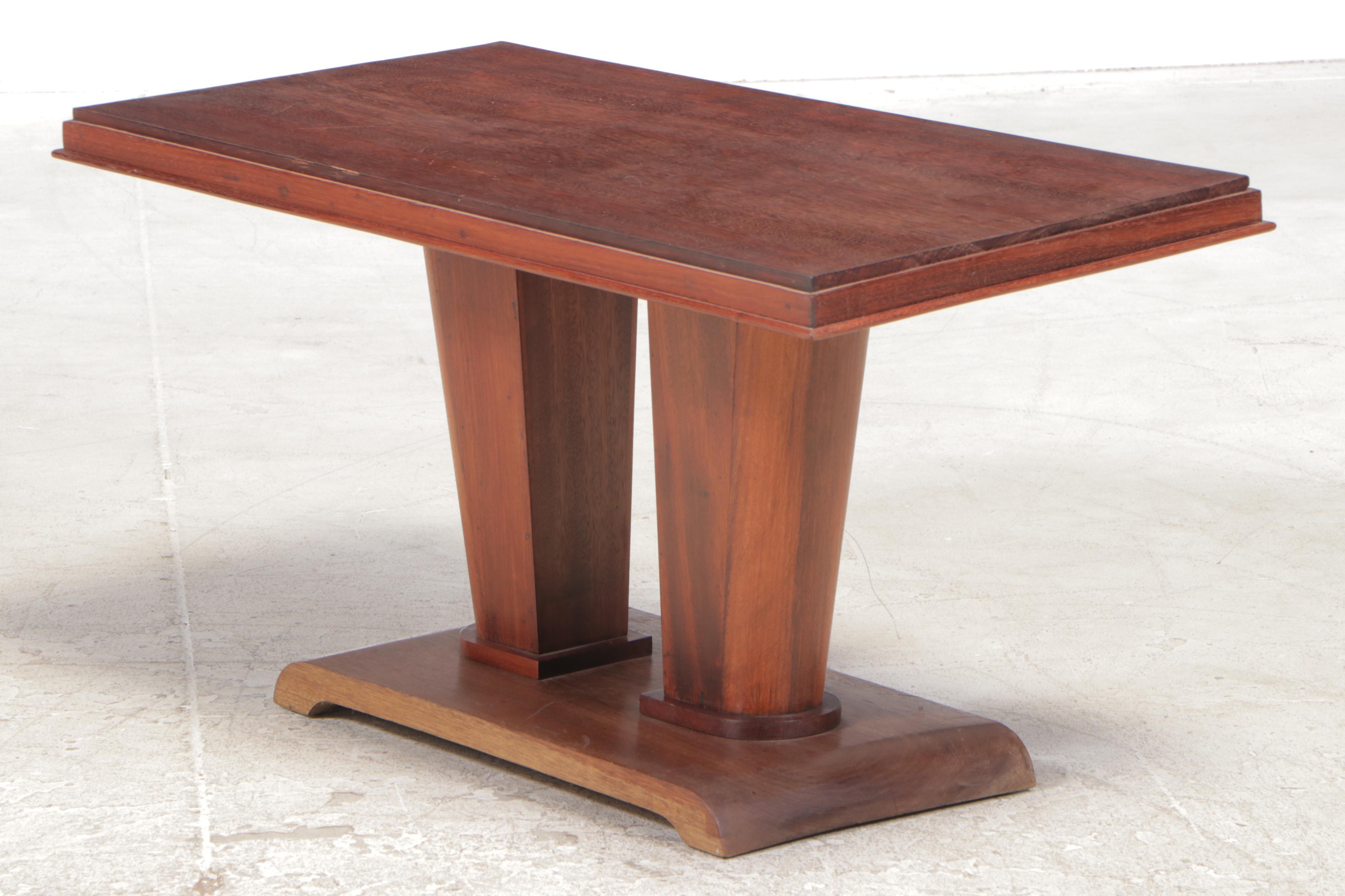Philippine Mahogany Art Deco End Table, Early 20th Century