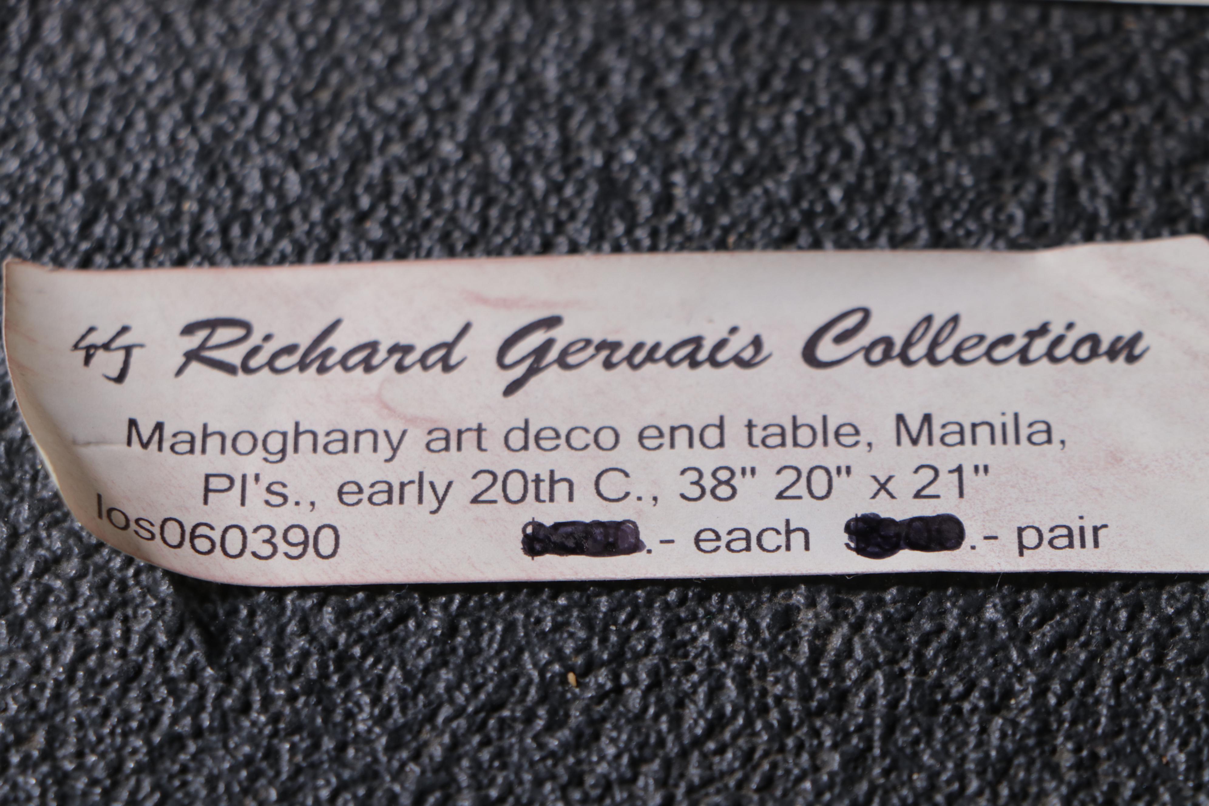 Philippine Mahogany Art Deco End Table, Early 20th Century