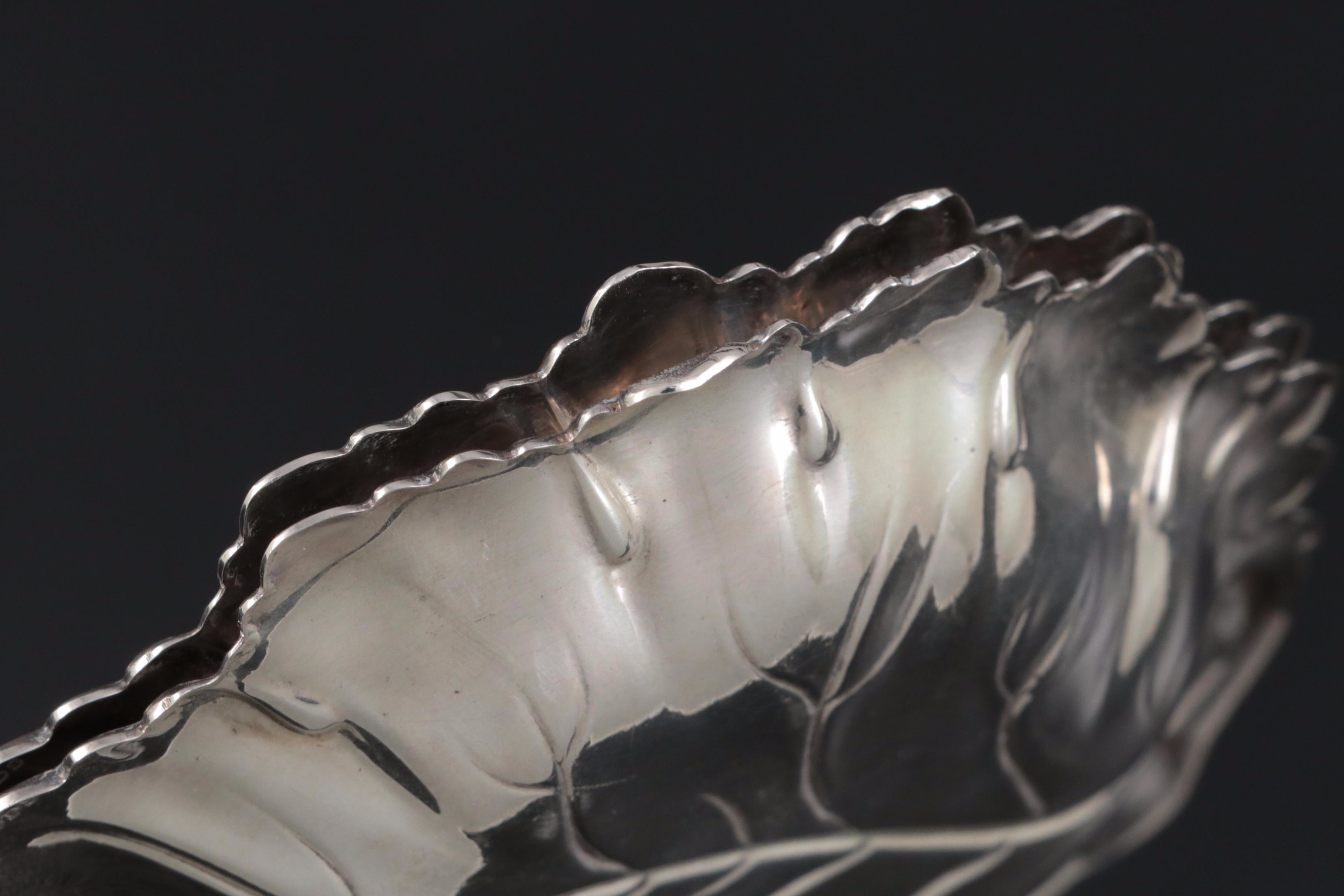 Harrods Ltd. English Sterling Silver Leaf Form Nut Dishes, 1967