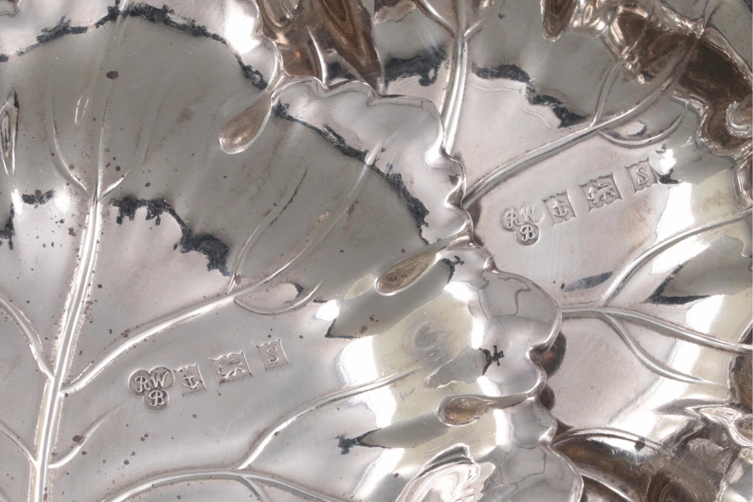 Harrods Ltd. English Sterling Silver Leaf Form Nut Dishes, 1967