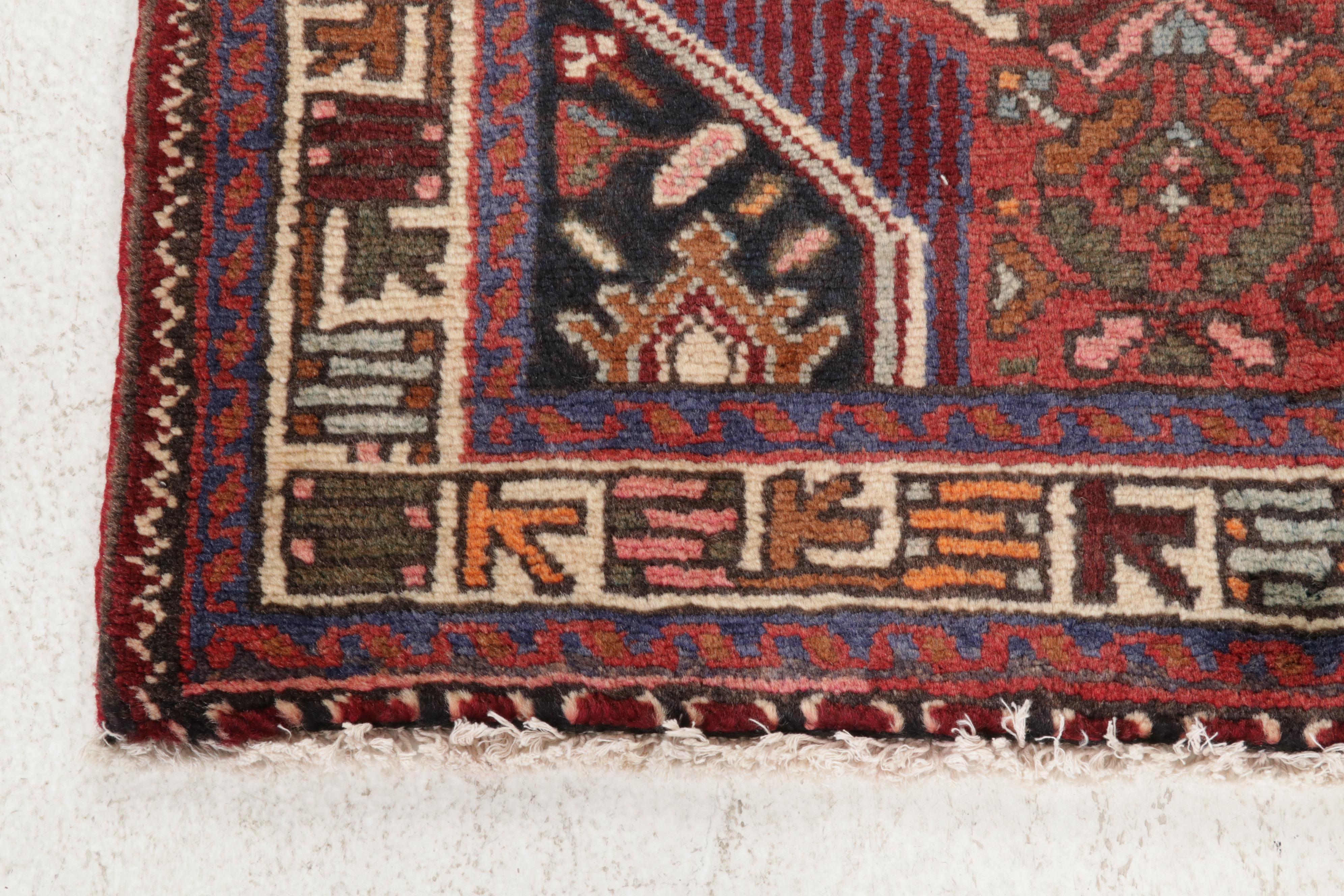 3'6 x 4'10 Hand-Knotted Persian Zanjan Rug, 1970s