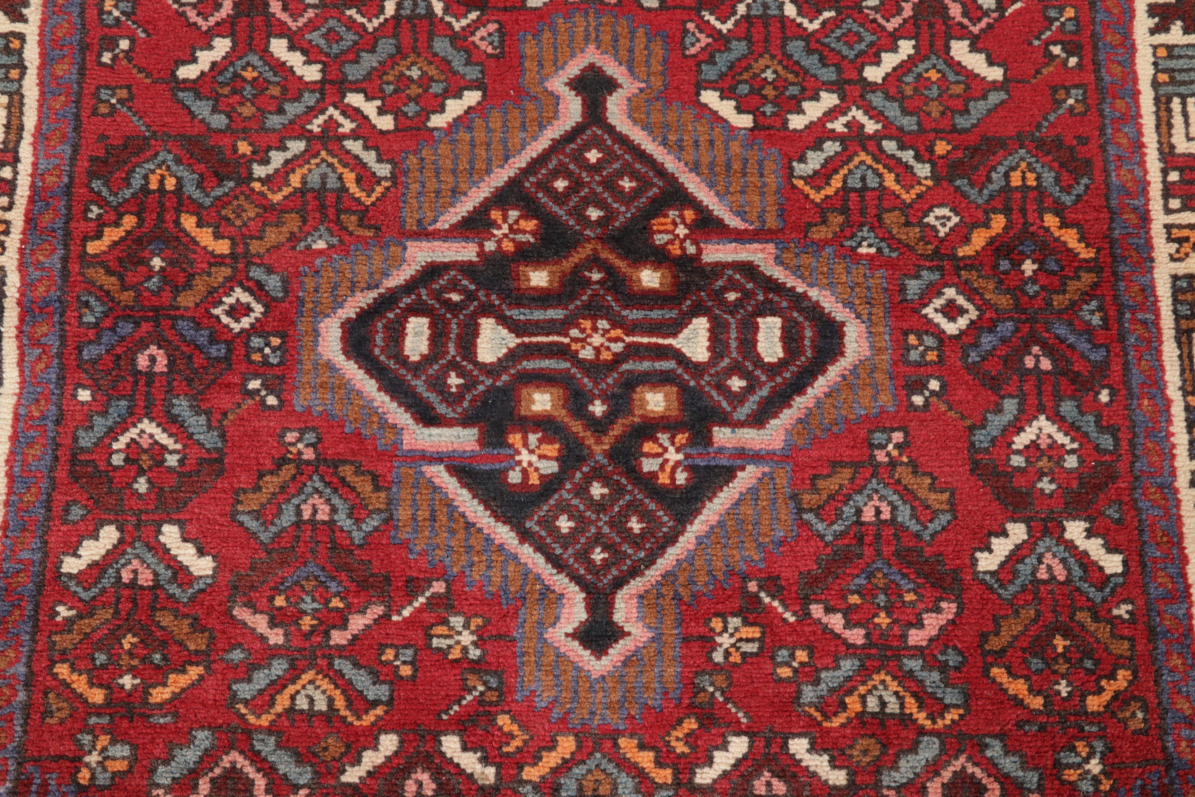 3'6 x 4'10 Hand-Knotted Persian Zanjan Rug, 1970s