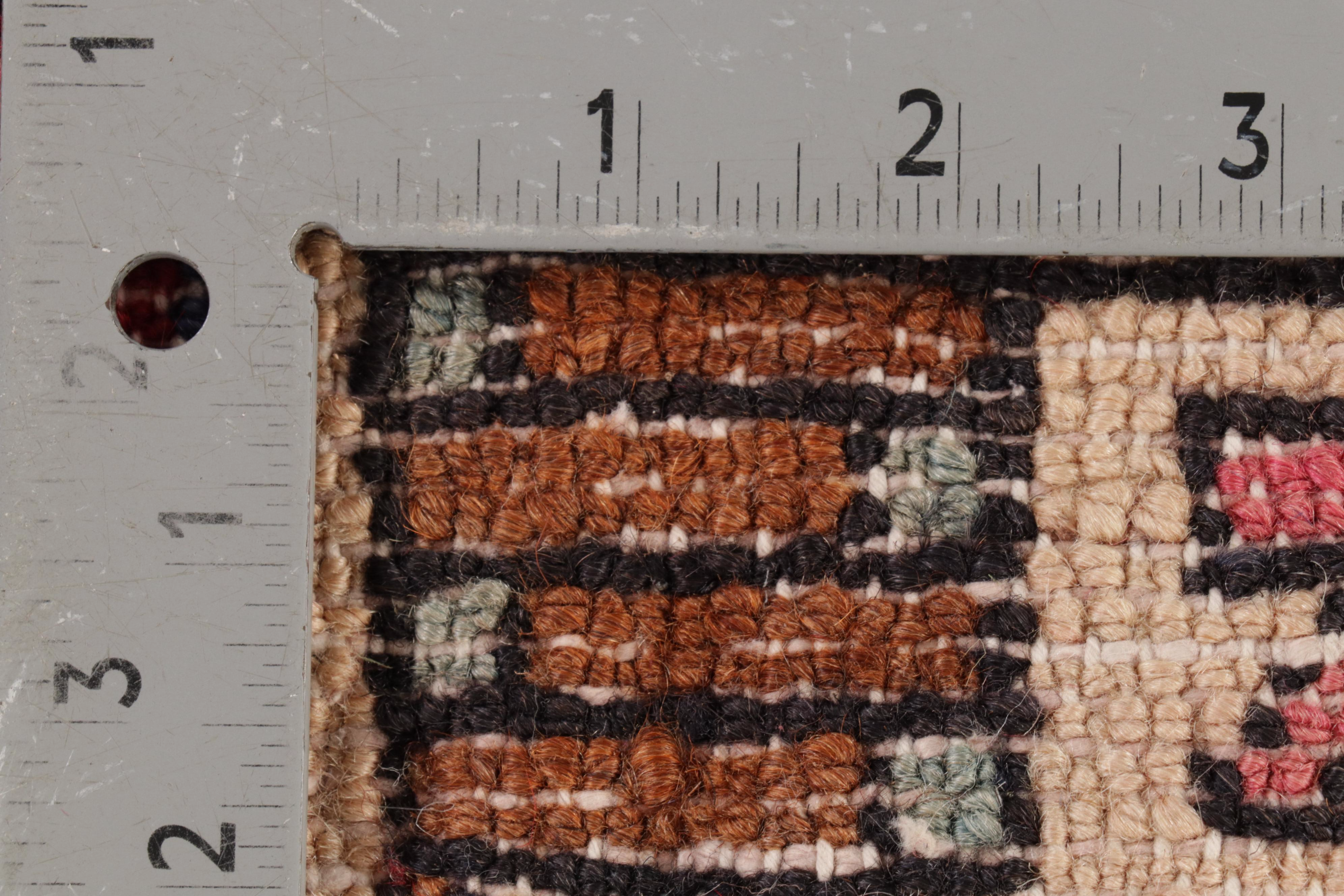 3'6 x 4'10 Hand-Knotted Persian Zanjan Rug, 1970s