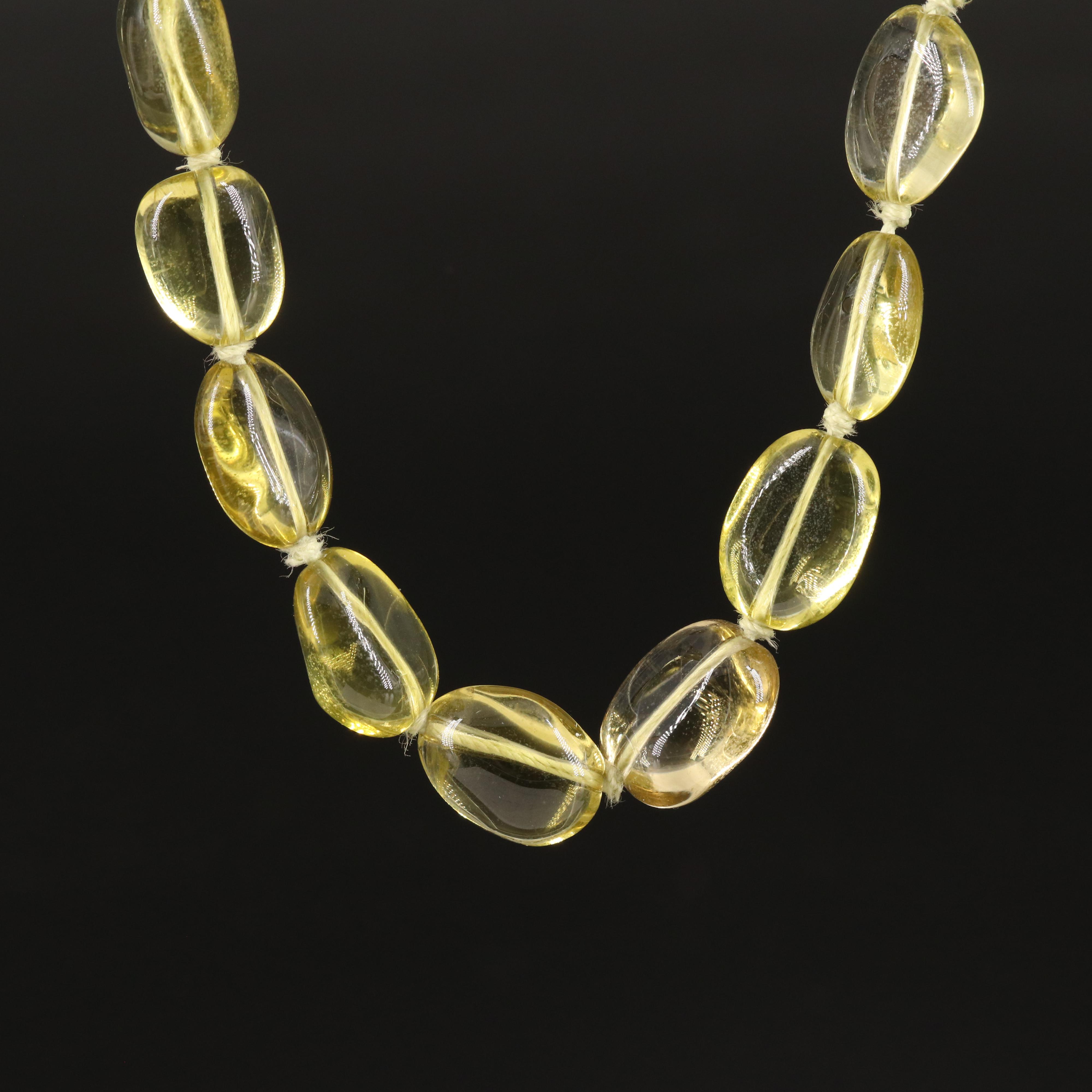 Paloma Picasso for Tiffany & Co. Citrine Bead Necklace with Branded Folder