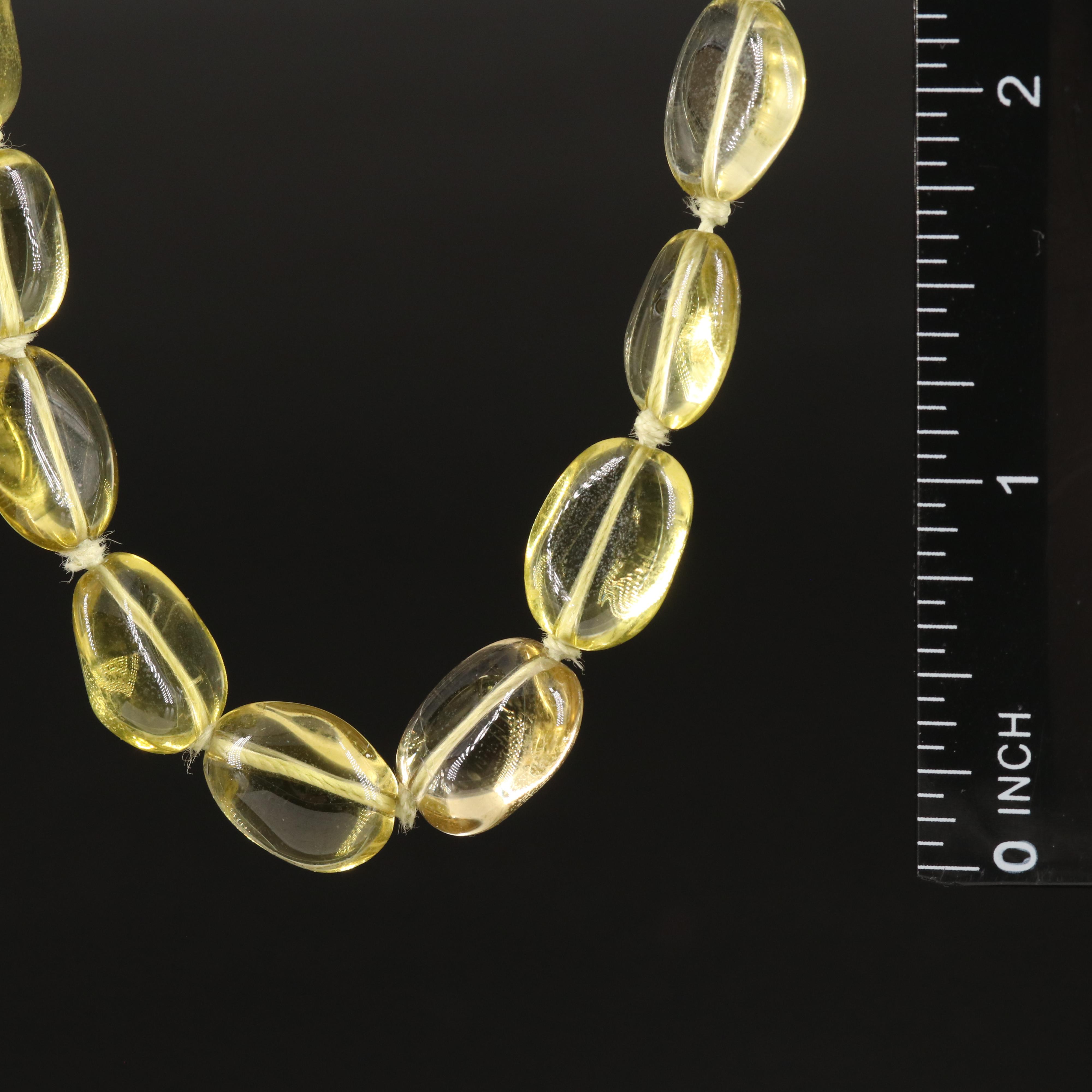 Paloma Picasso for Tiffany & Co. Citrine Bead Necklace with Branded Folder