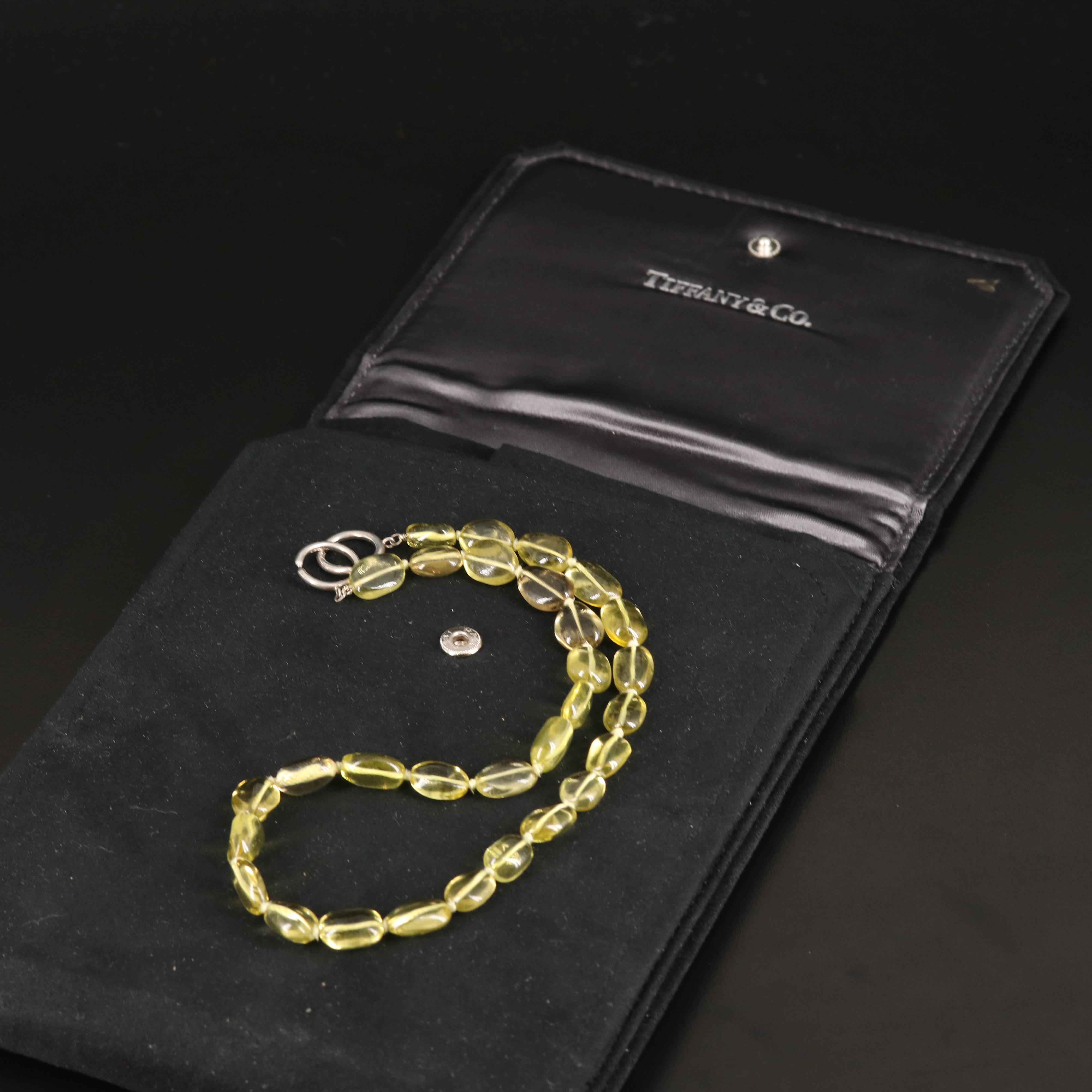 Paloma Picasso for Tiffany & Co. Citrine Bead Necklace with Branded Folder