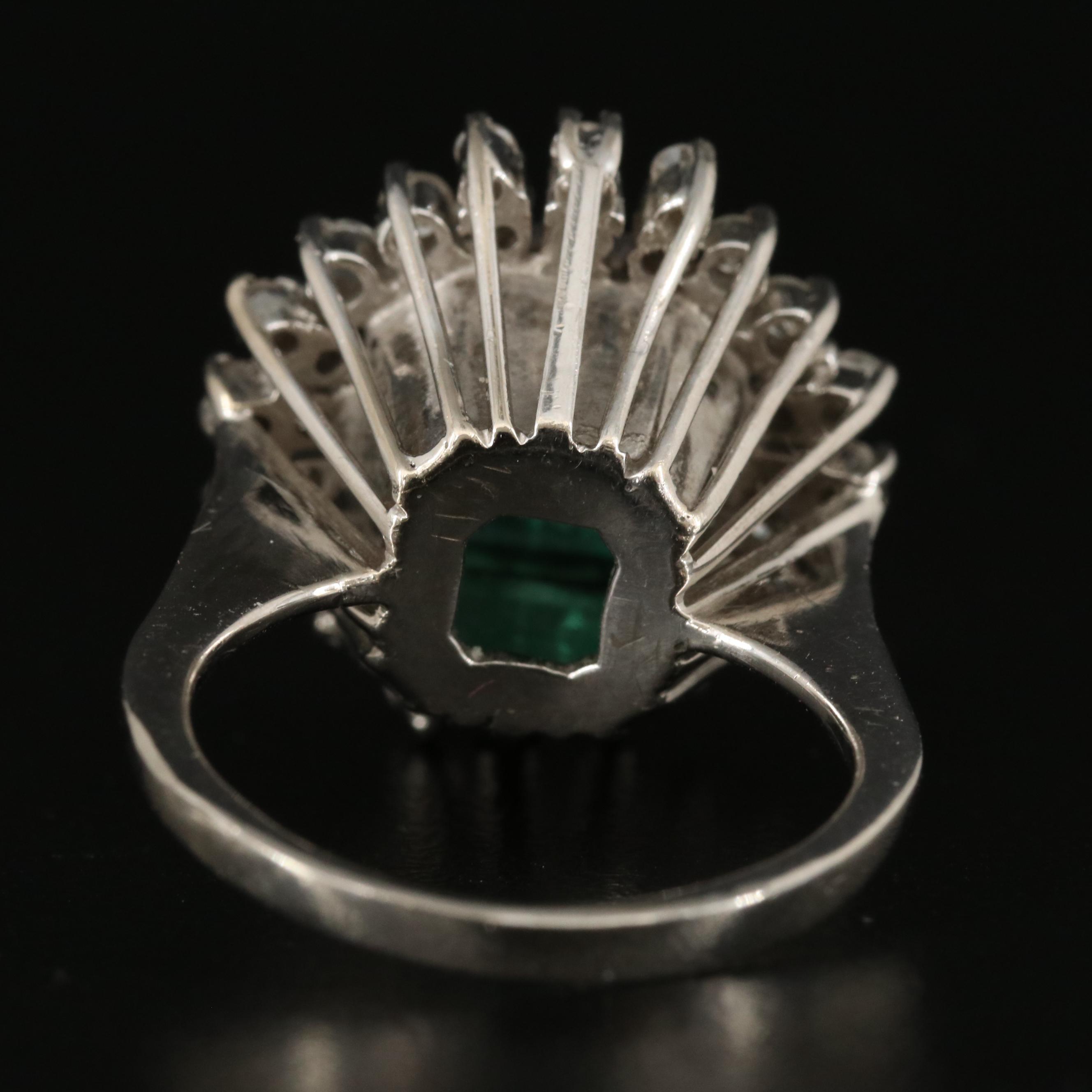 14K 2.76 CT Emerald and 1.00 CTW Diamond Ring