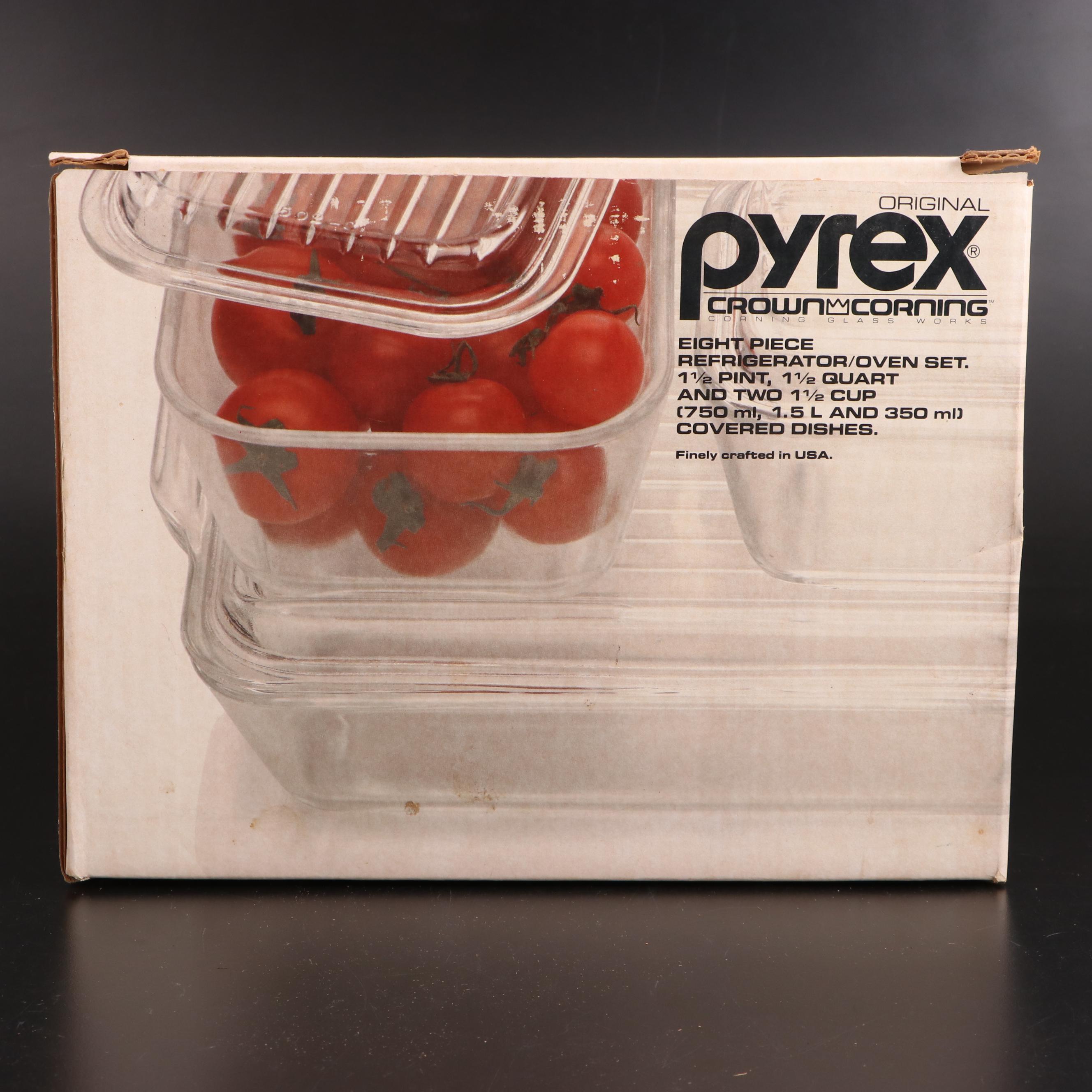 Pyrex Casseroles and Cradles with Refrigerator Set Covered Dishes