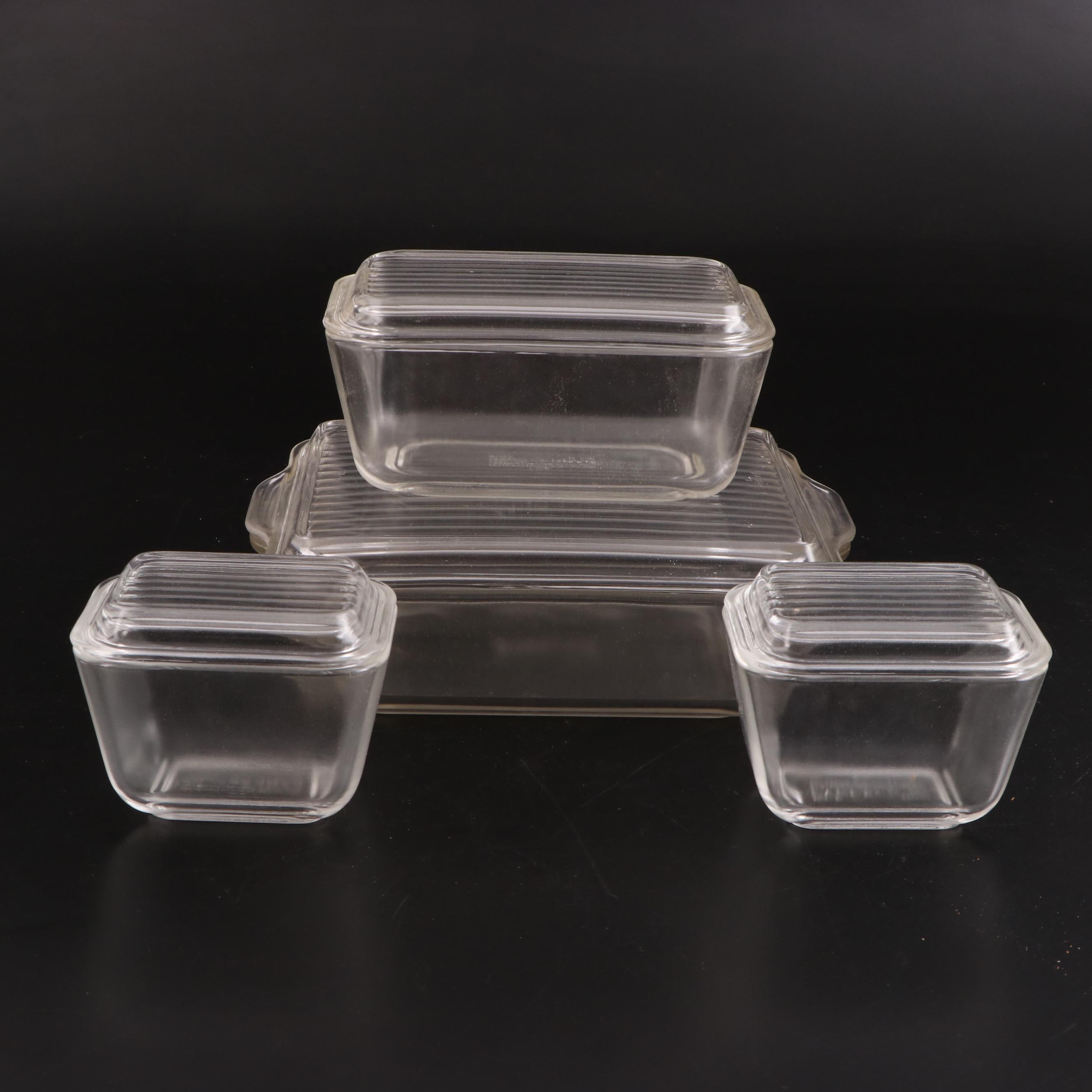 Pyrex Casseroles and Cradles with Refrigerator Set Covered Dishes
