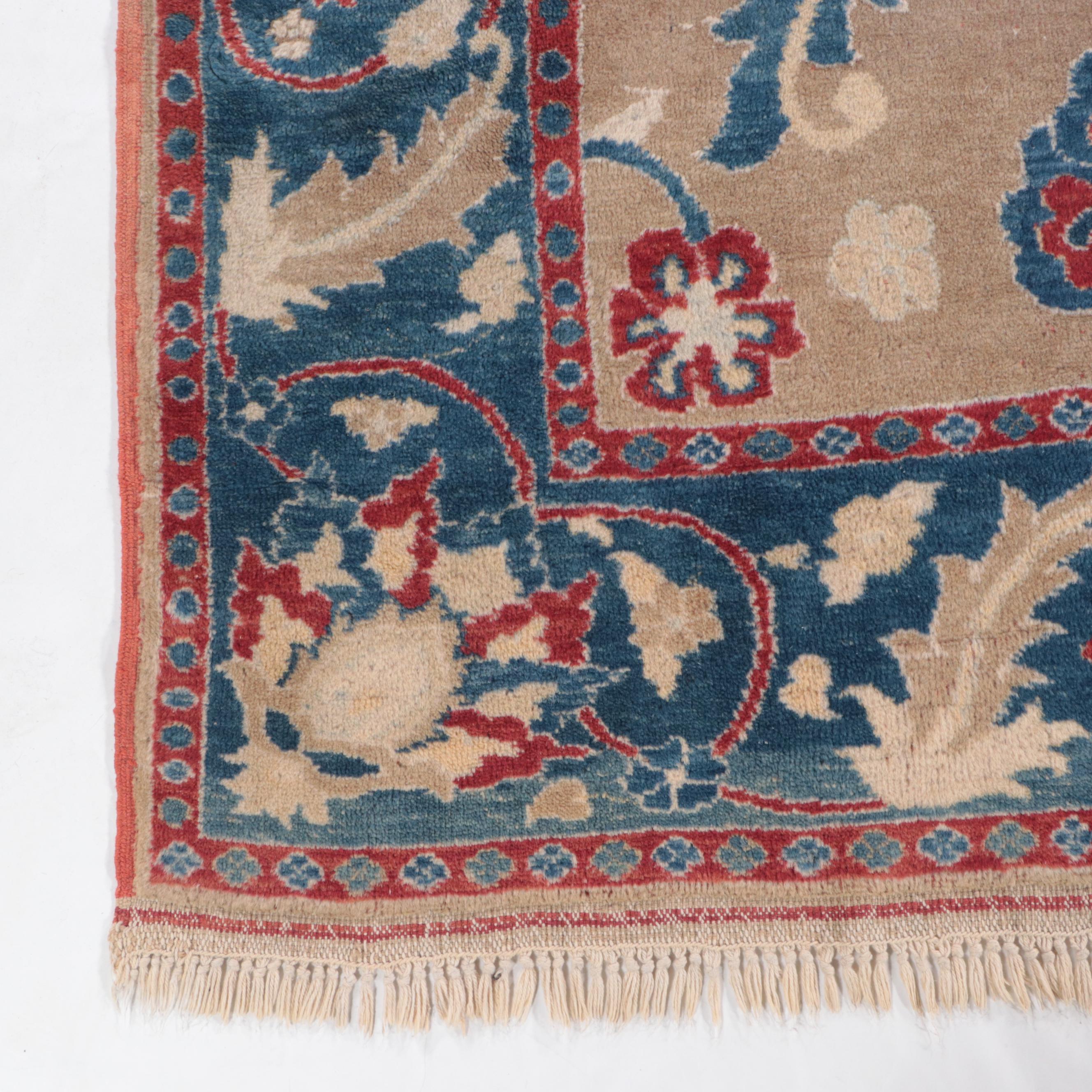 7'3 x 9'11 Hand-Knotted Indo-Turkish Oushak Area Rug