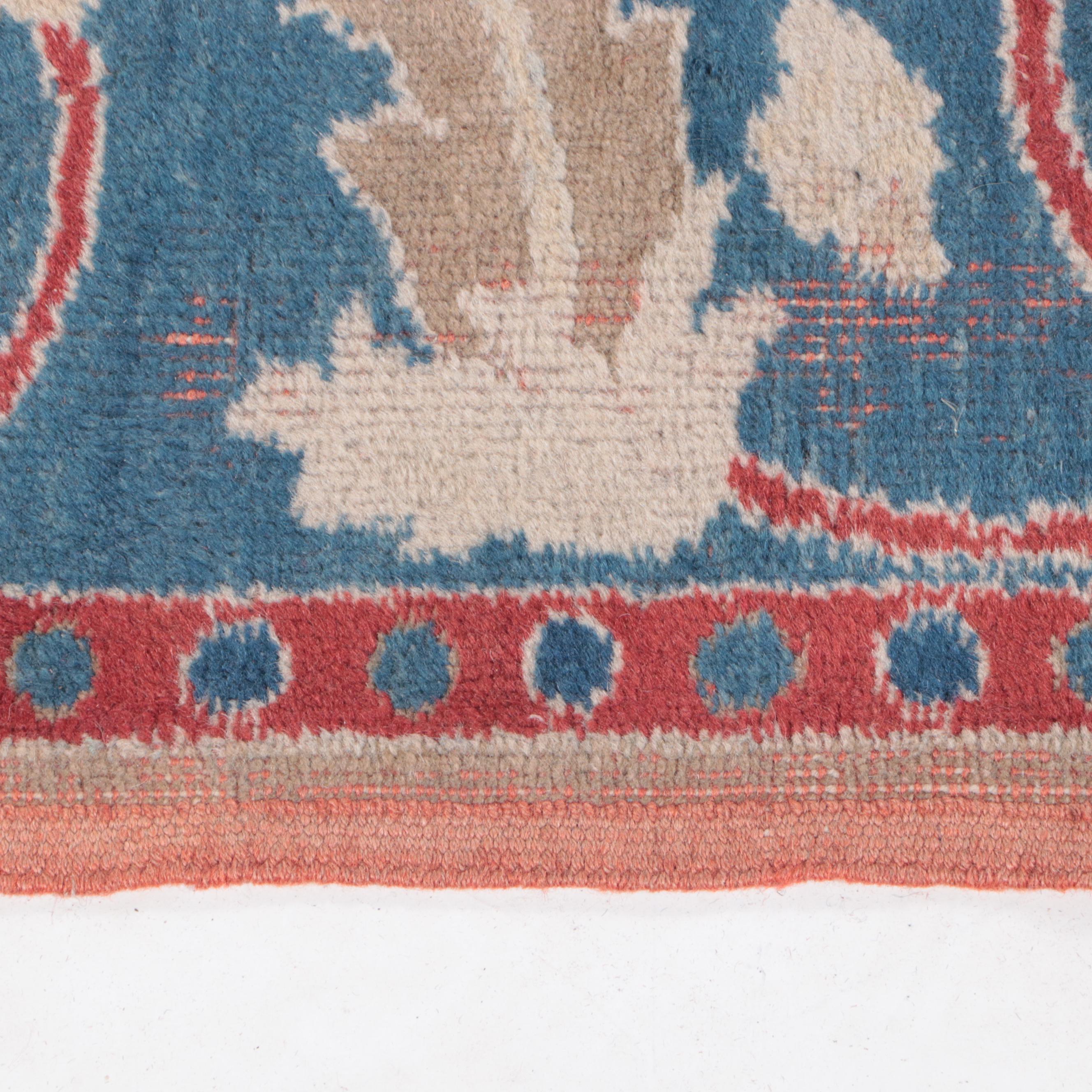 7'3 x 9'11 Hand-Knotted Indo-Turkish Oushak Area Rug