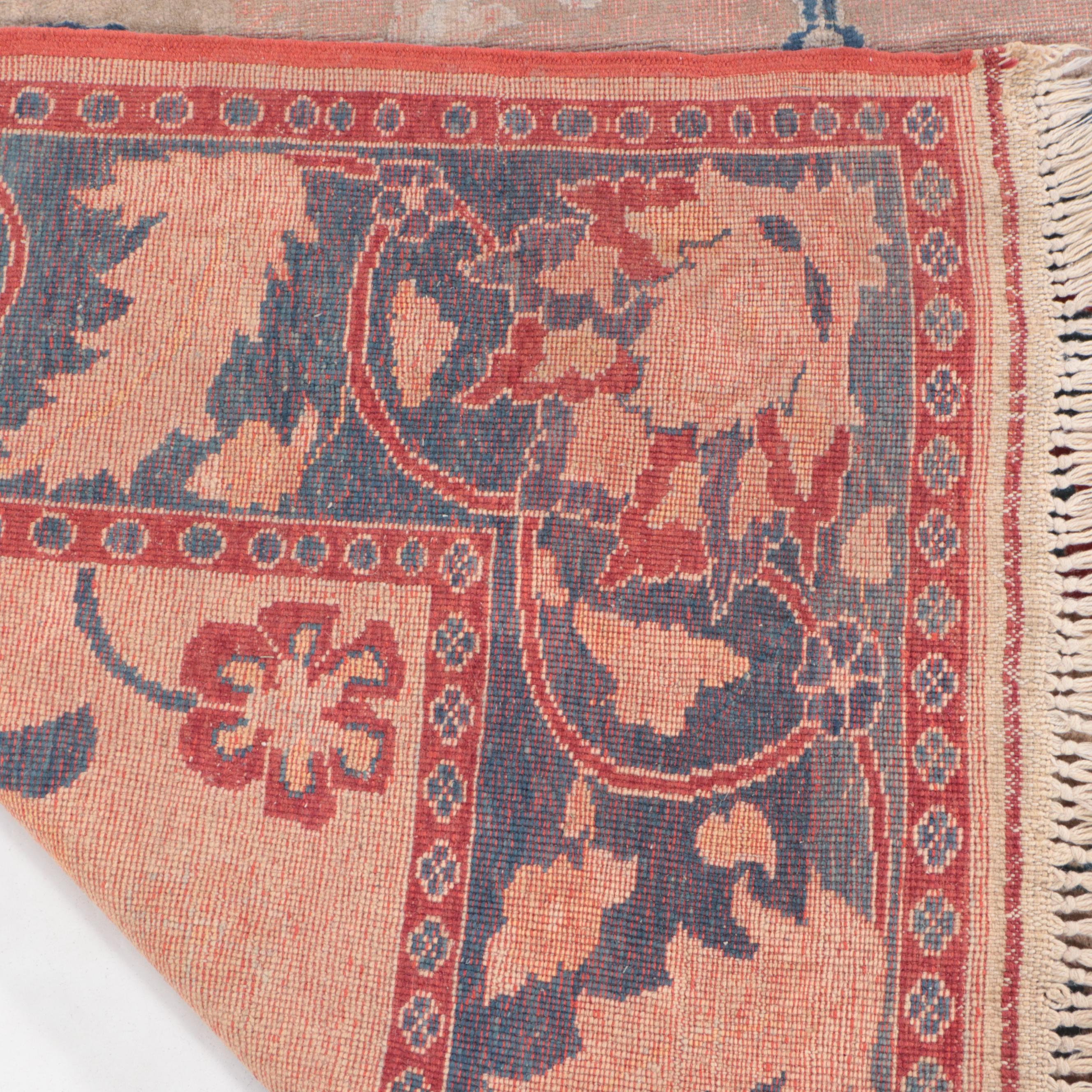 7'3 x 9'11 Hand-Knotted Indo-Turkish Oushak Area Rug