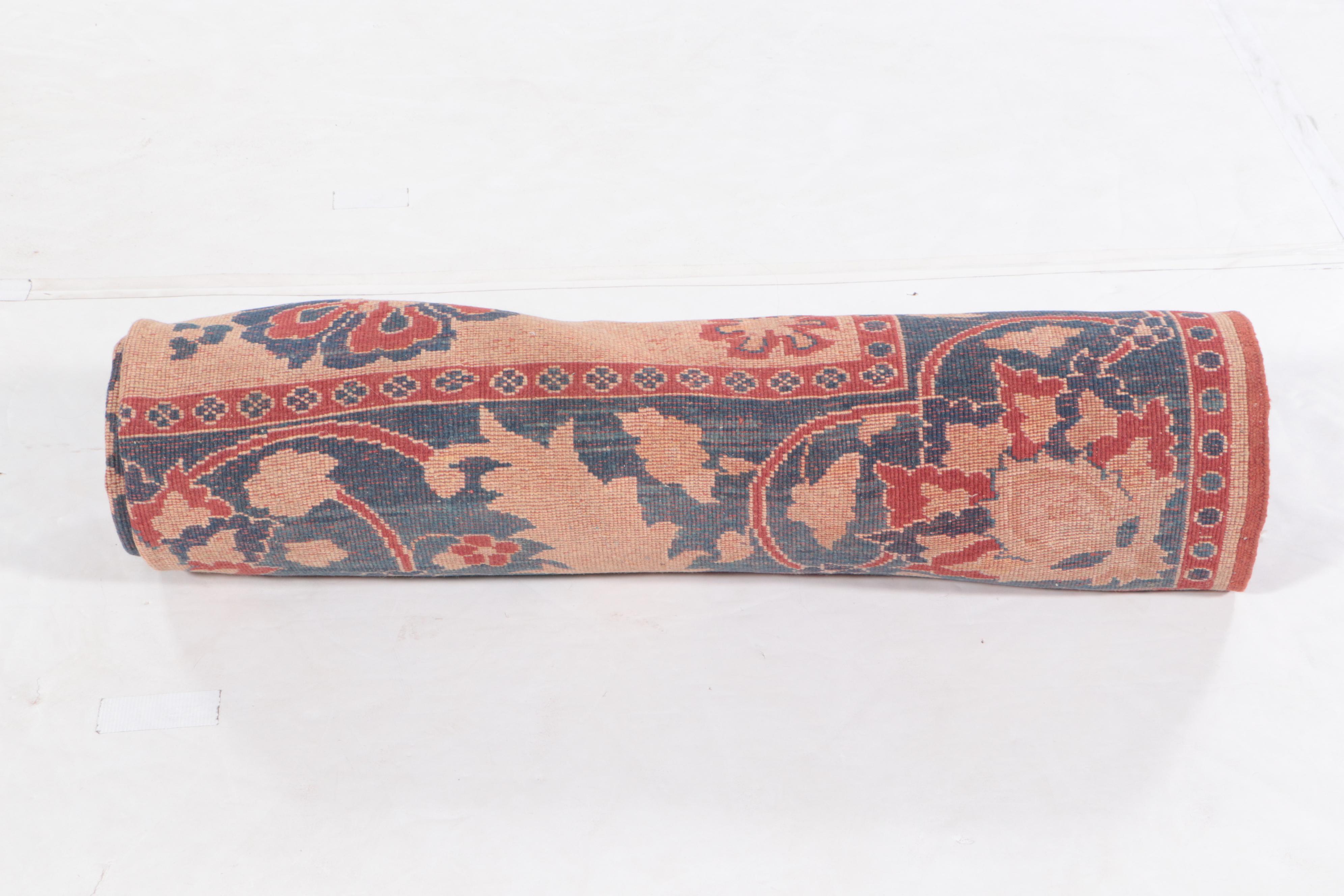 7'3 x 9'11 Hand-Knotted Indo-Turkish Oushak Area Rug