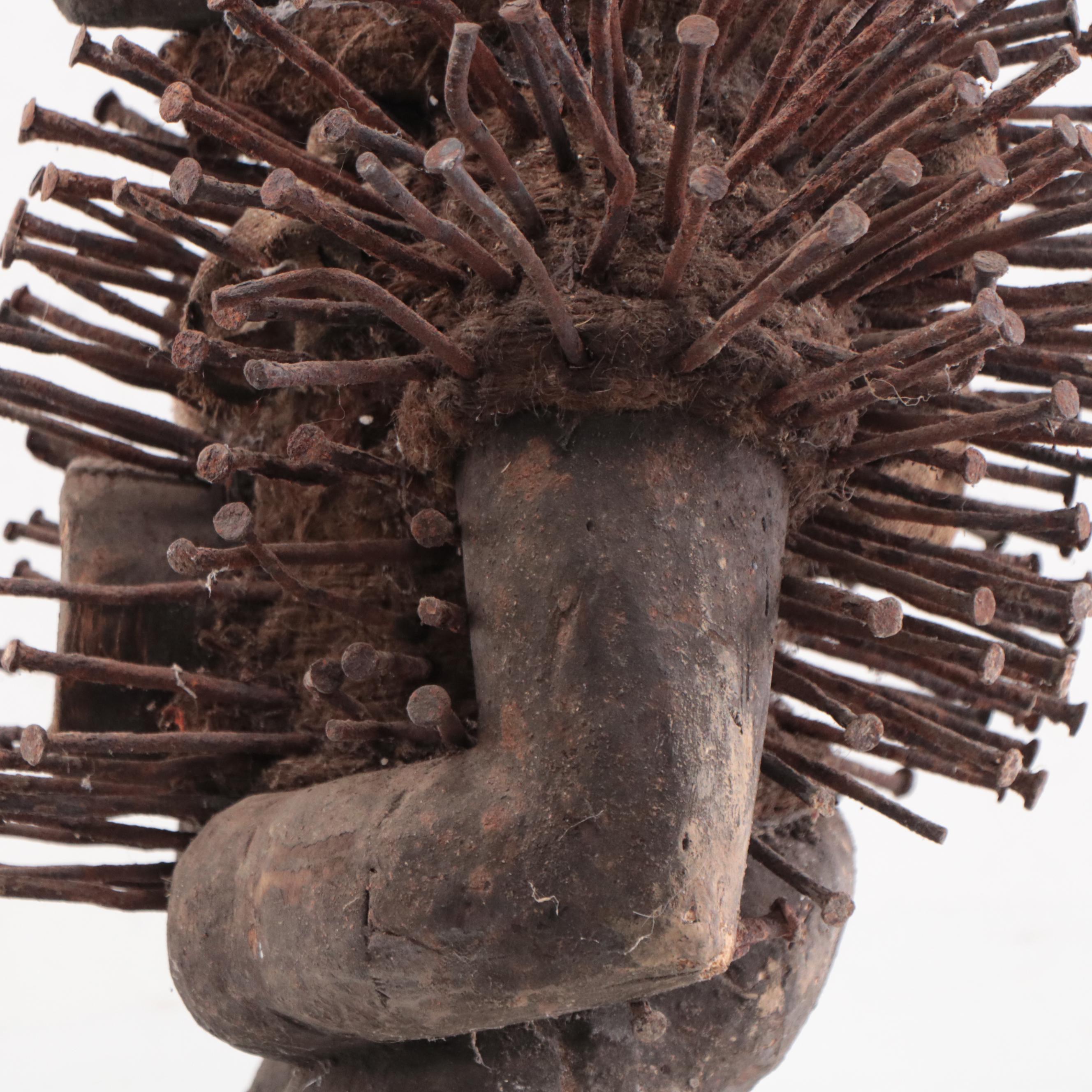 Kongo-Yombe Inspired "Nkisi Nkondi" Power Figure, Central Africa