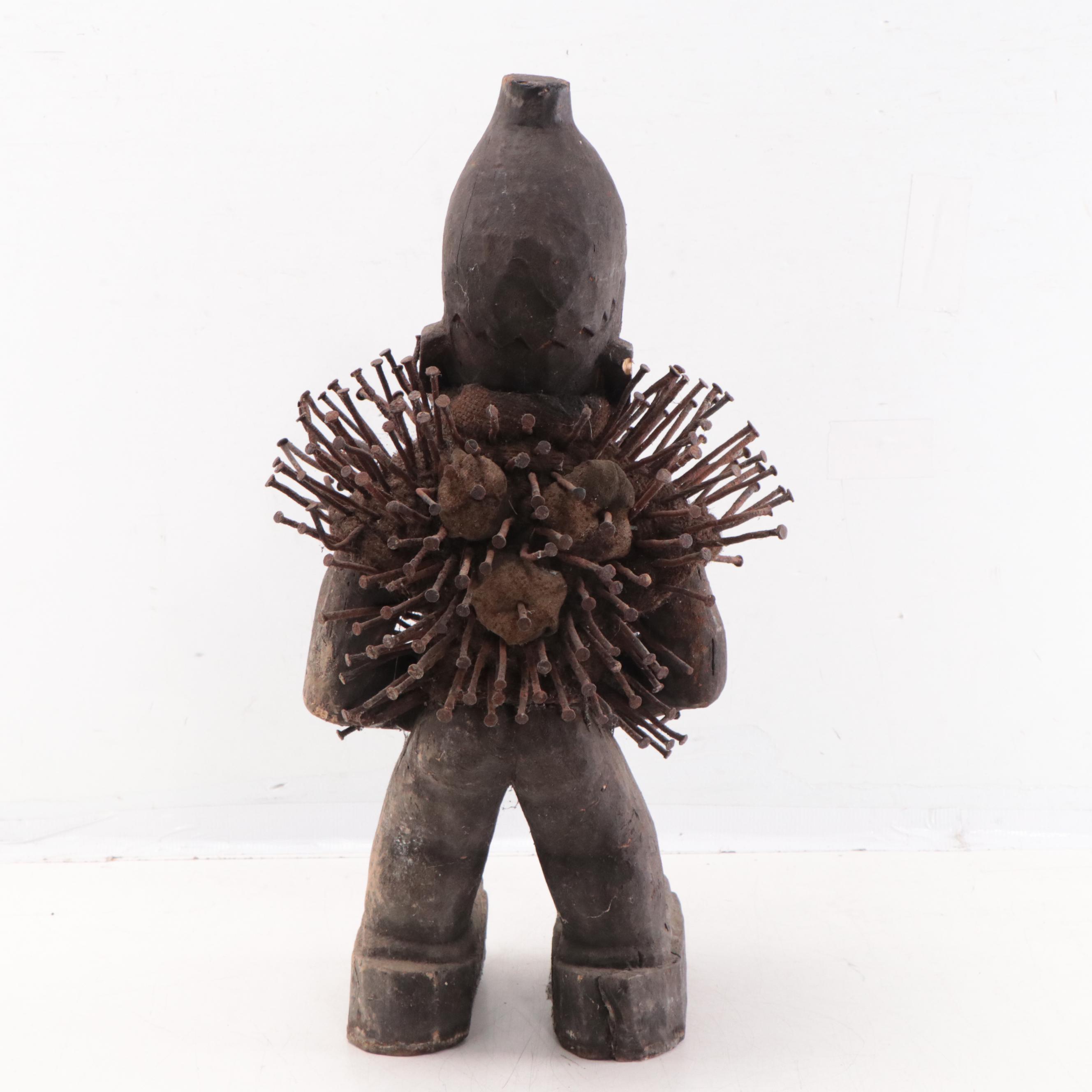 Kongo-Yombe Inspired "Nkisi Nkondi" Power Figure, Central Africa