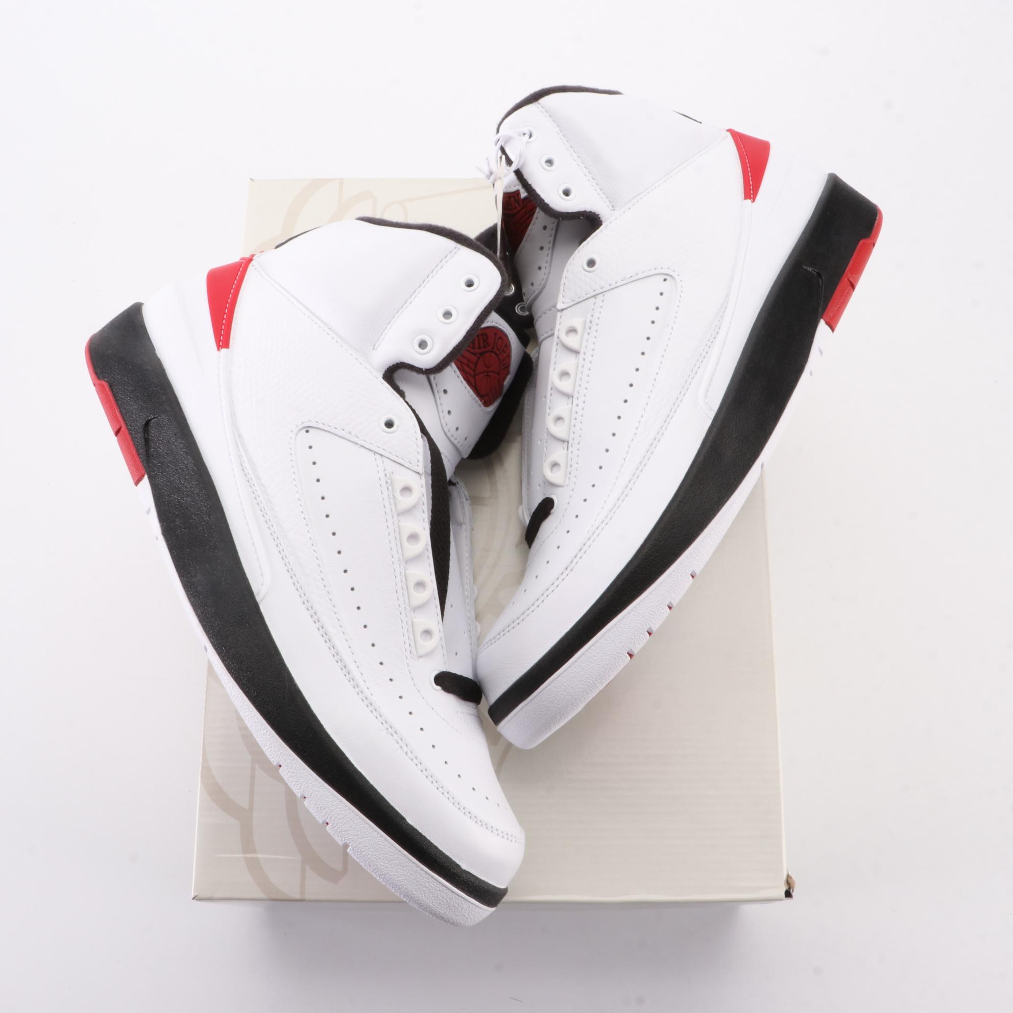 Men's Air Jordan 2 Retro "Chicago" Mid-Cut Sneakers, New in Box