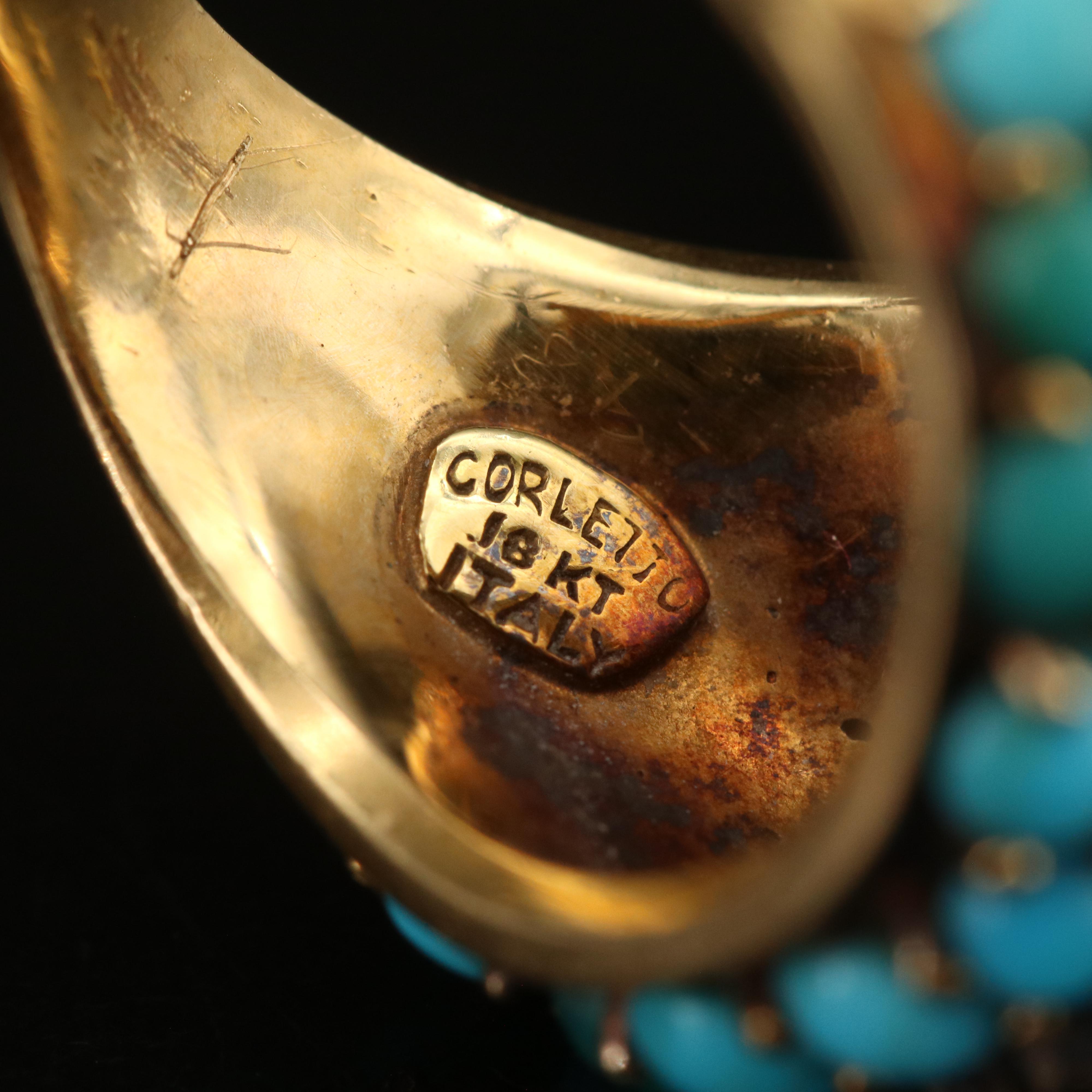 Corletto 18K Sapphire, Diamond and Turquoise Ring