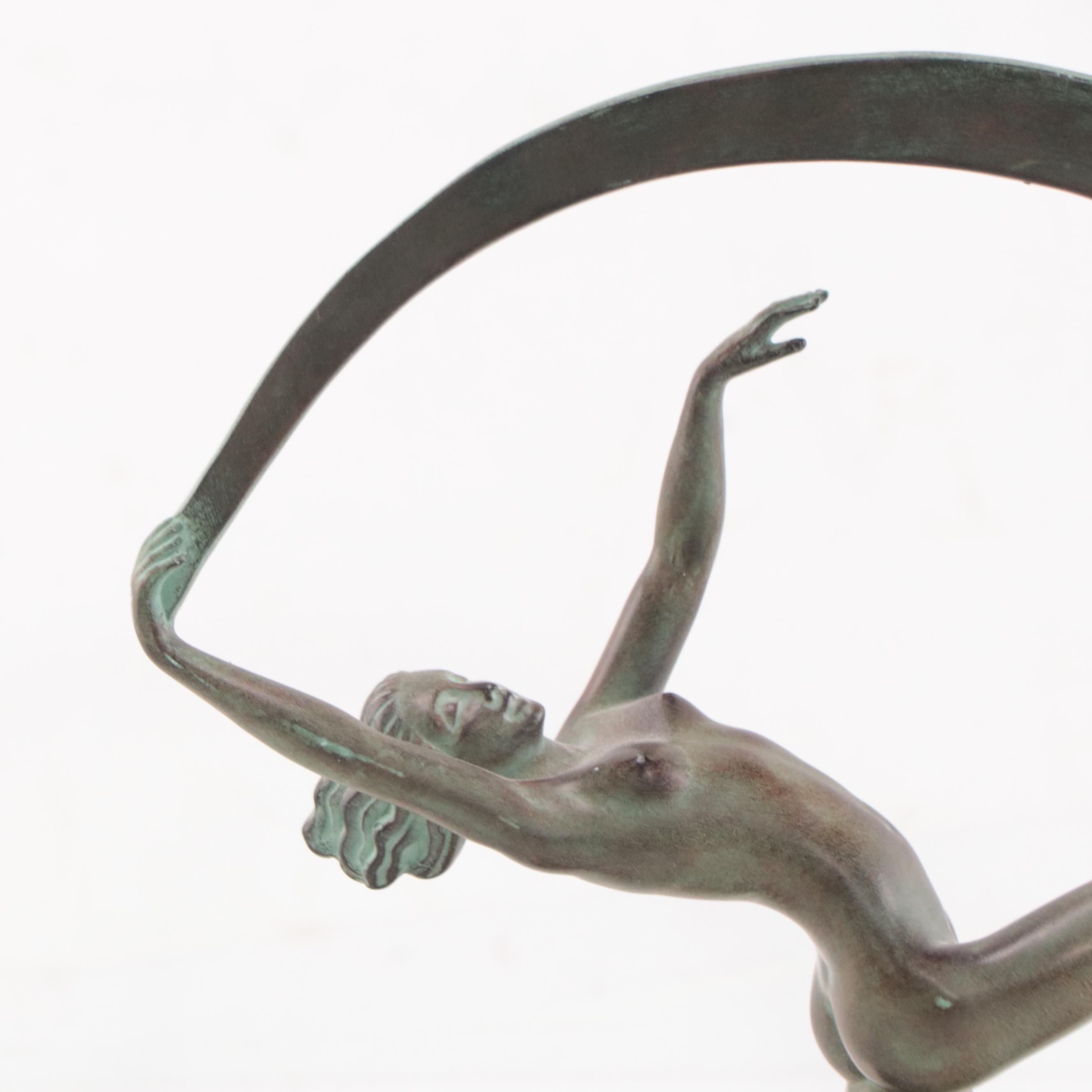 Art Deco Patinated Metal Sculpture "Bacchanale"