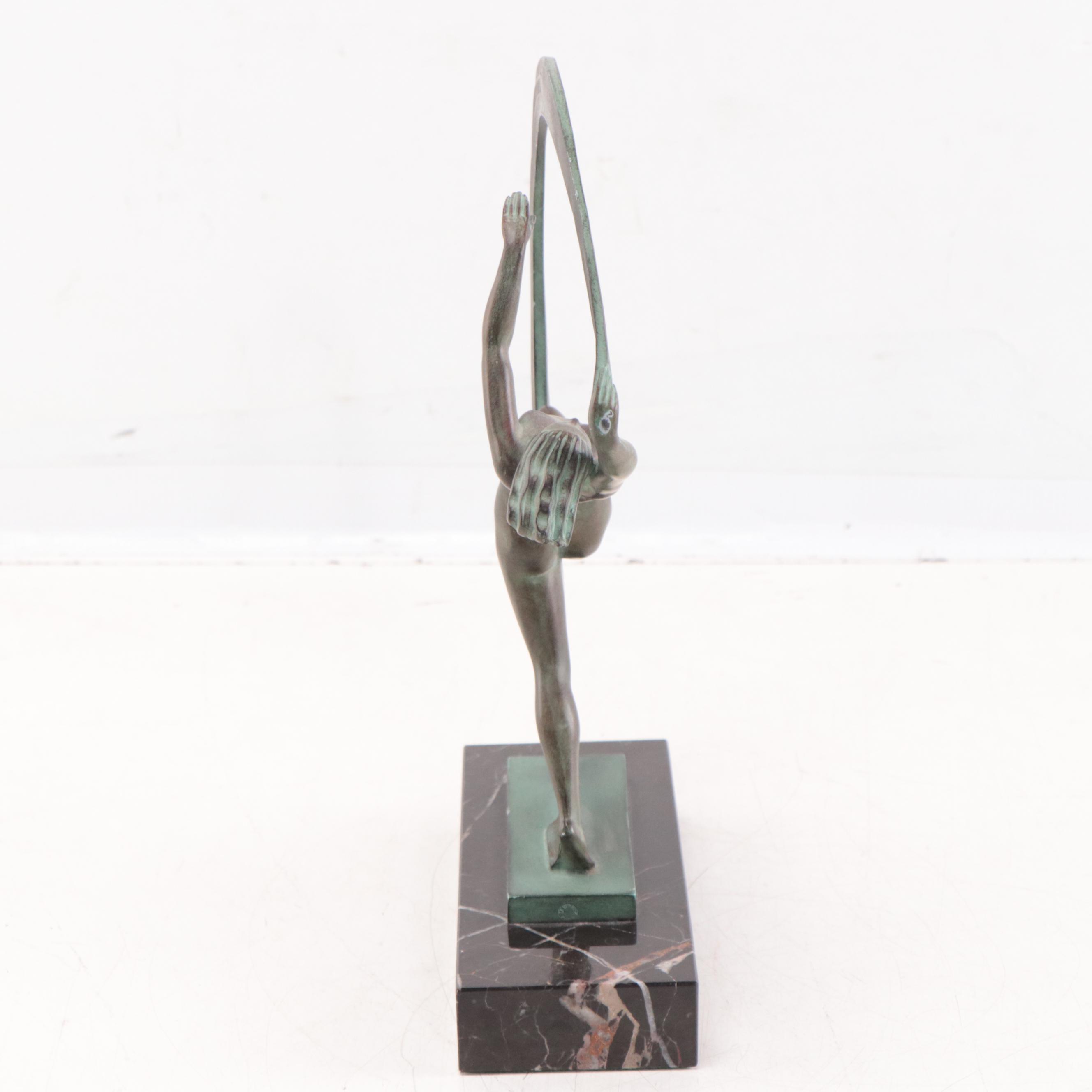 Art Deco Patinated Metal Sculpture "Bacchanale"