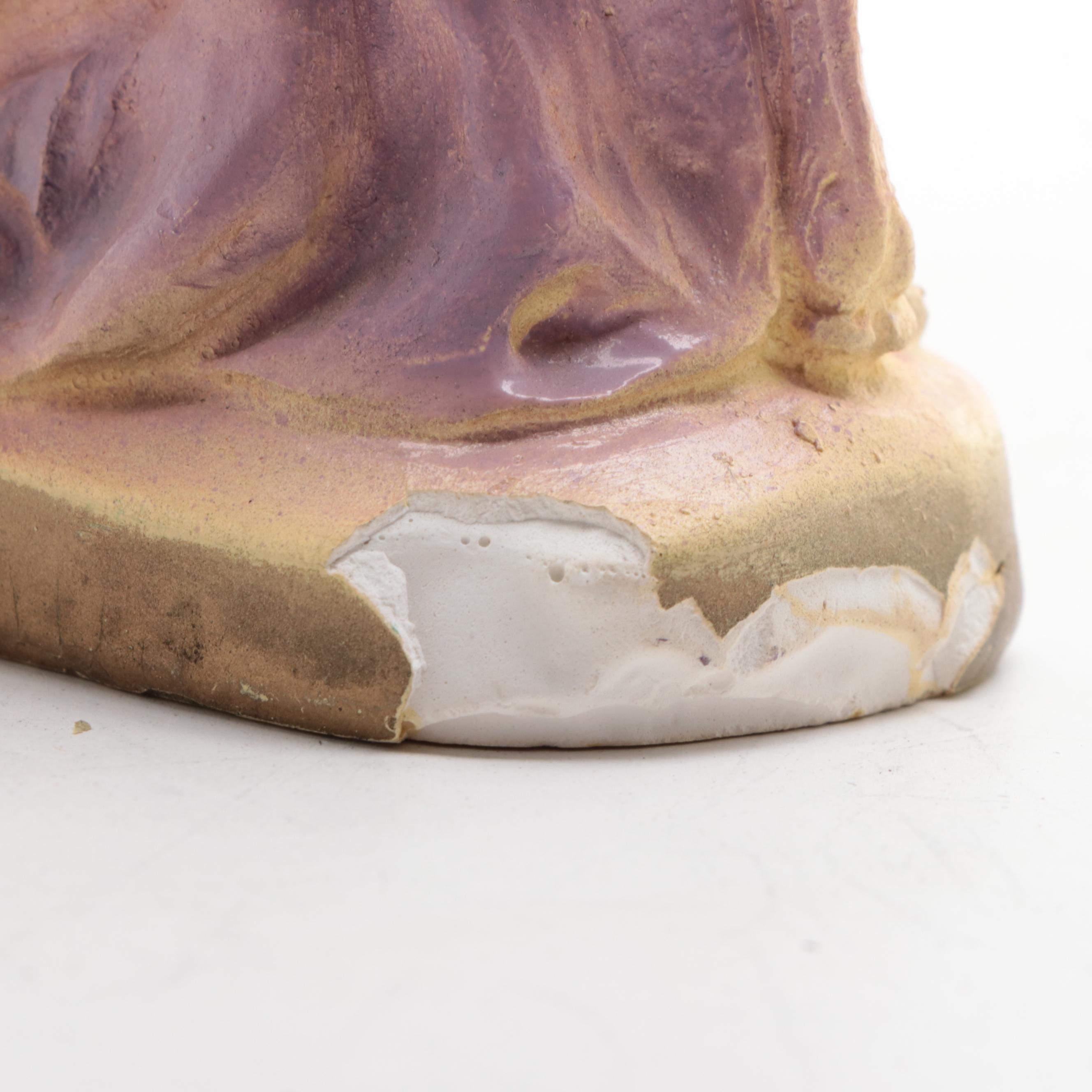 Painted Plaster, Plastic, Resin and Ceramic Nativity and Other Figurines