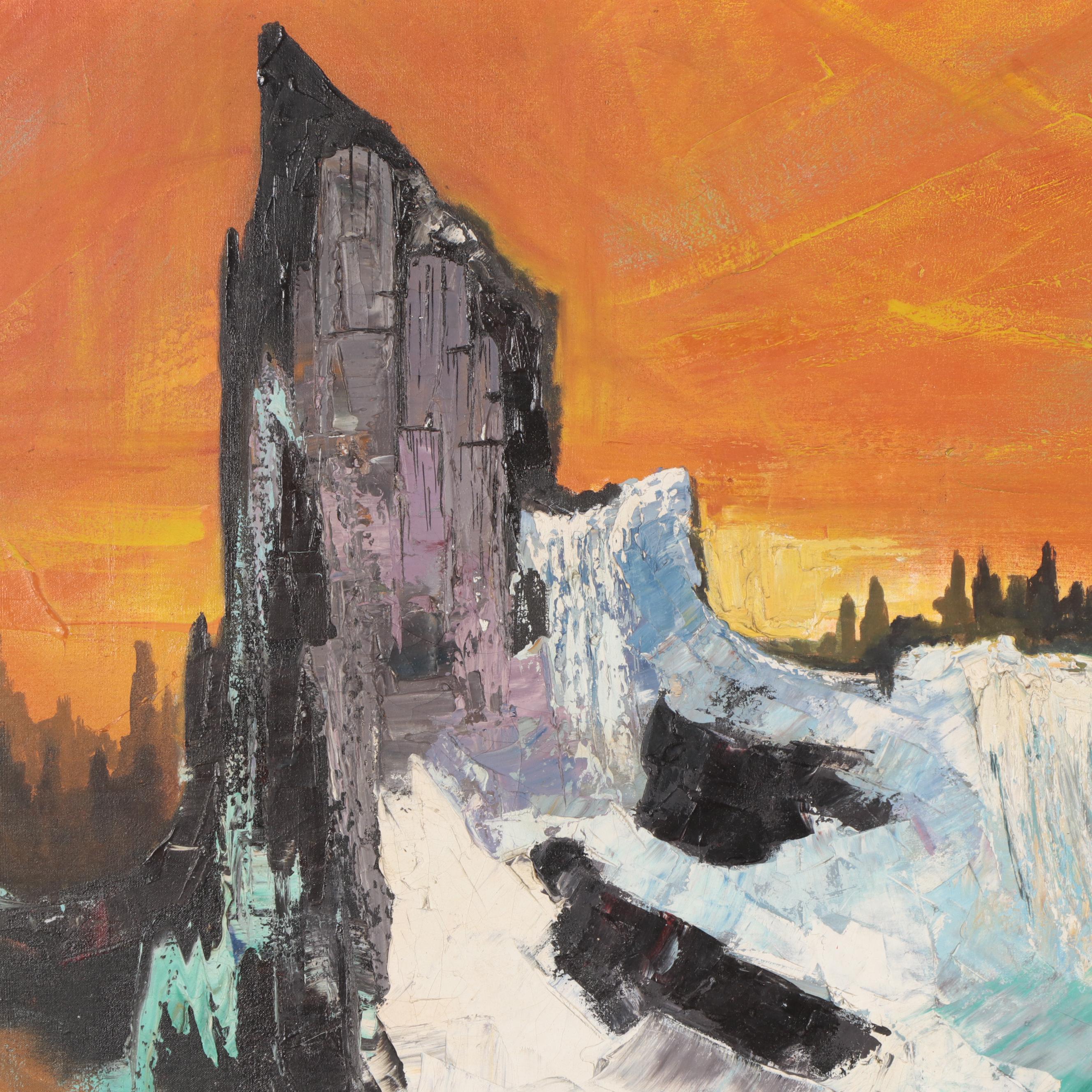 Abstract Landscape Oil Painting, 1965