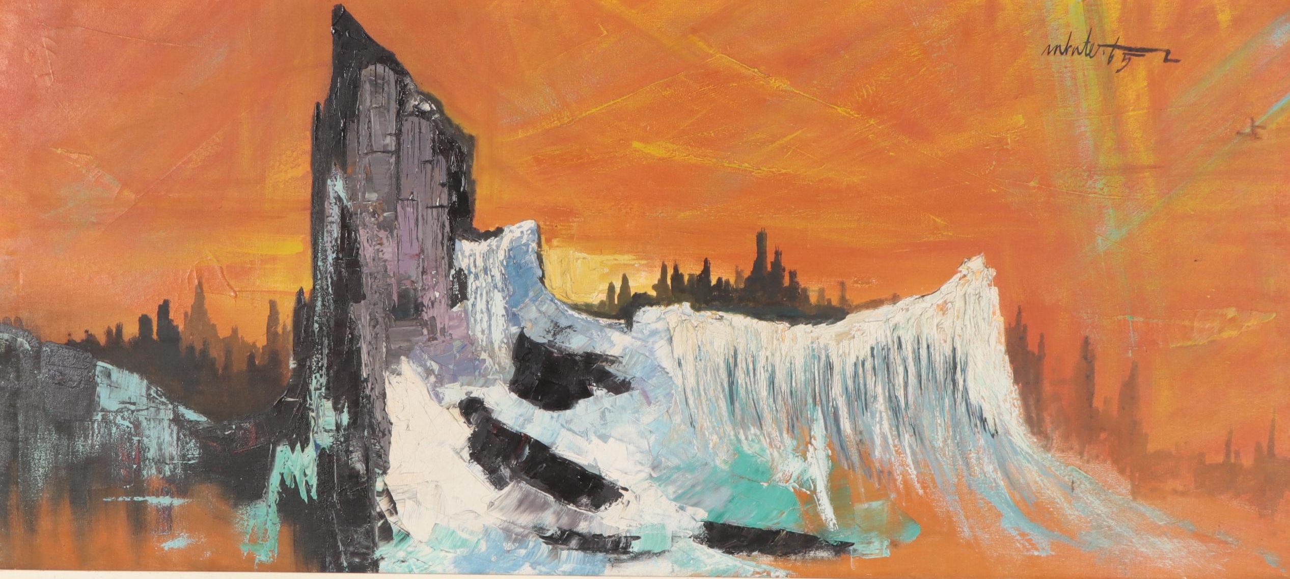 Abstract Landscape Oil Painting, 1965