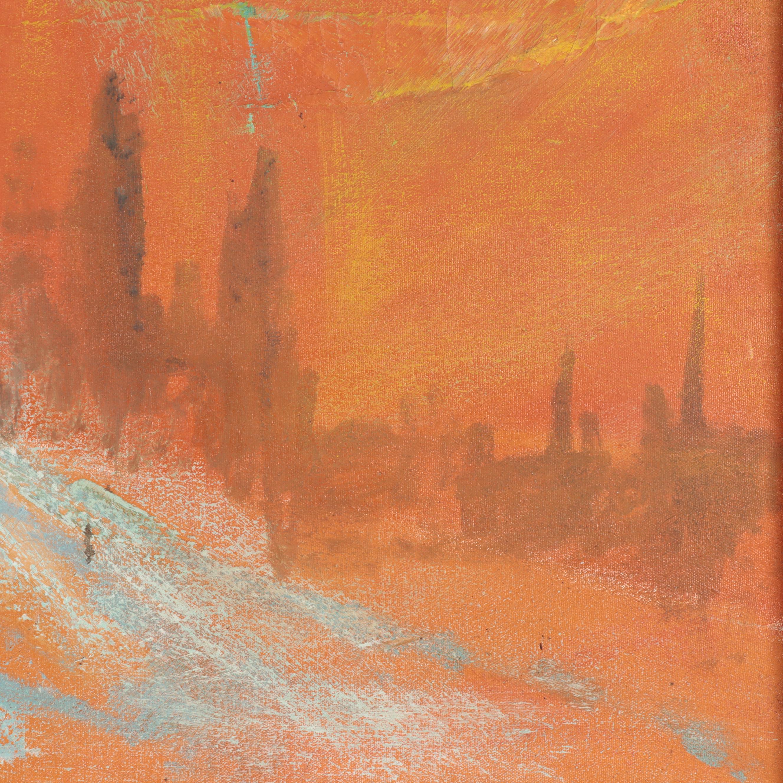 Abstract Landscape Oil Painting, 1965