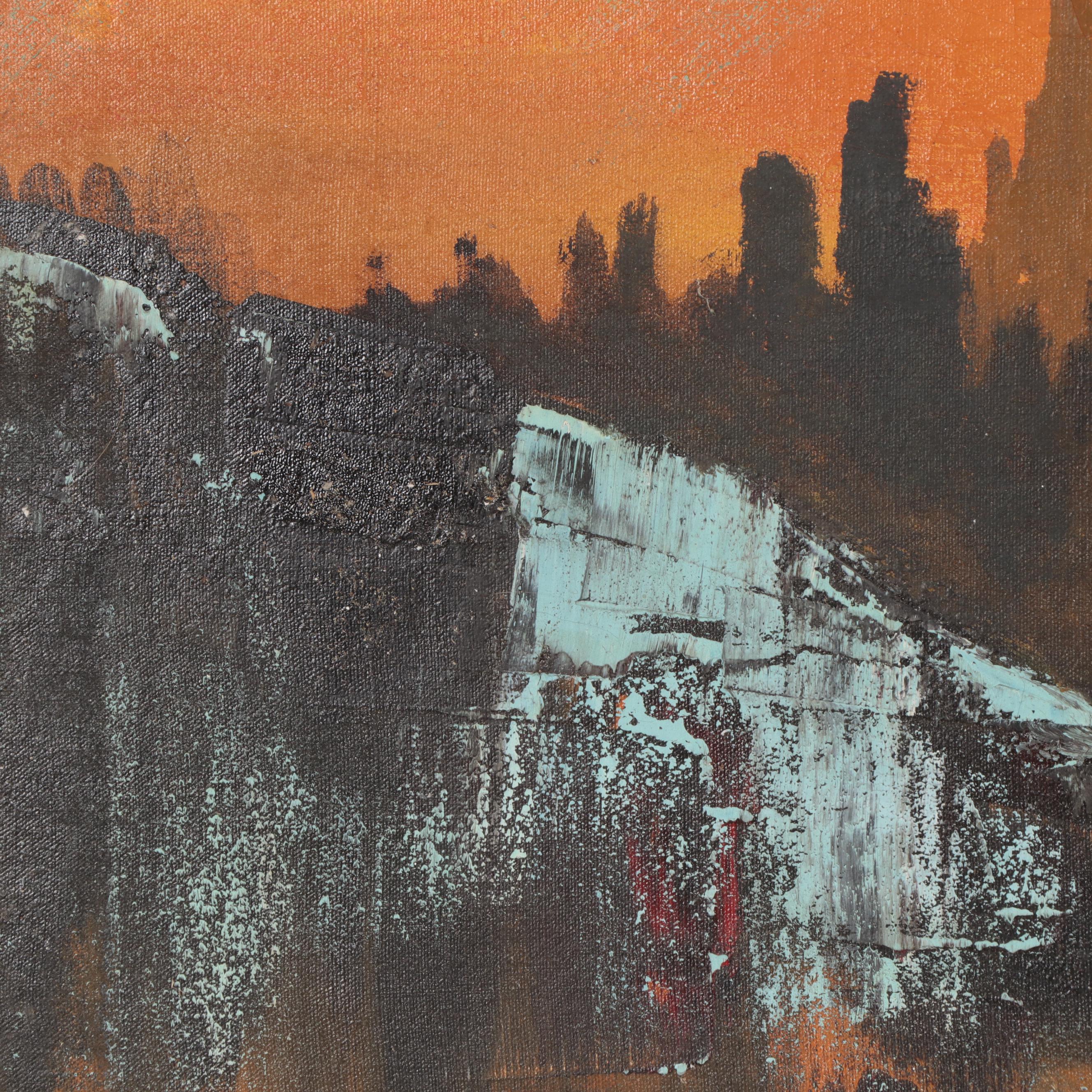Abstract Landscape Oil Painting, 1965