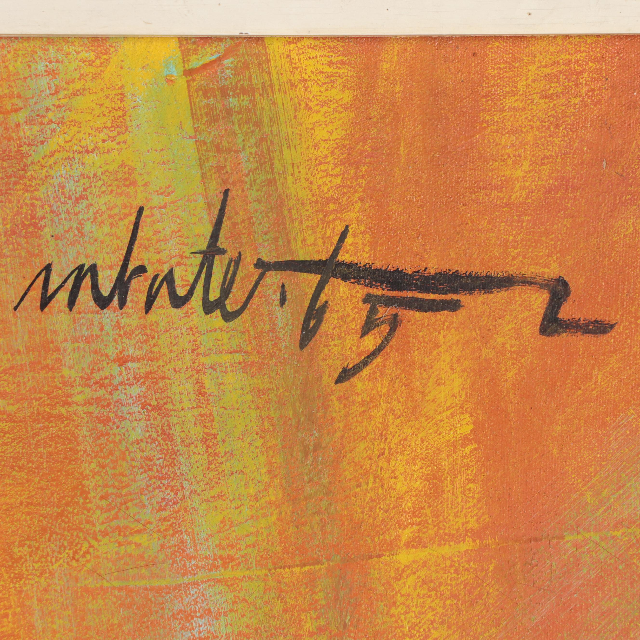 Abstract Landscape Oil Painting, 1965