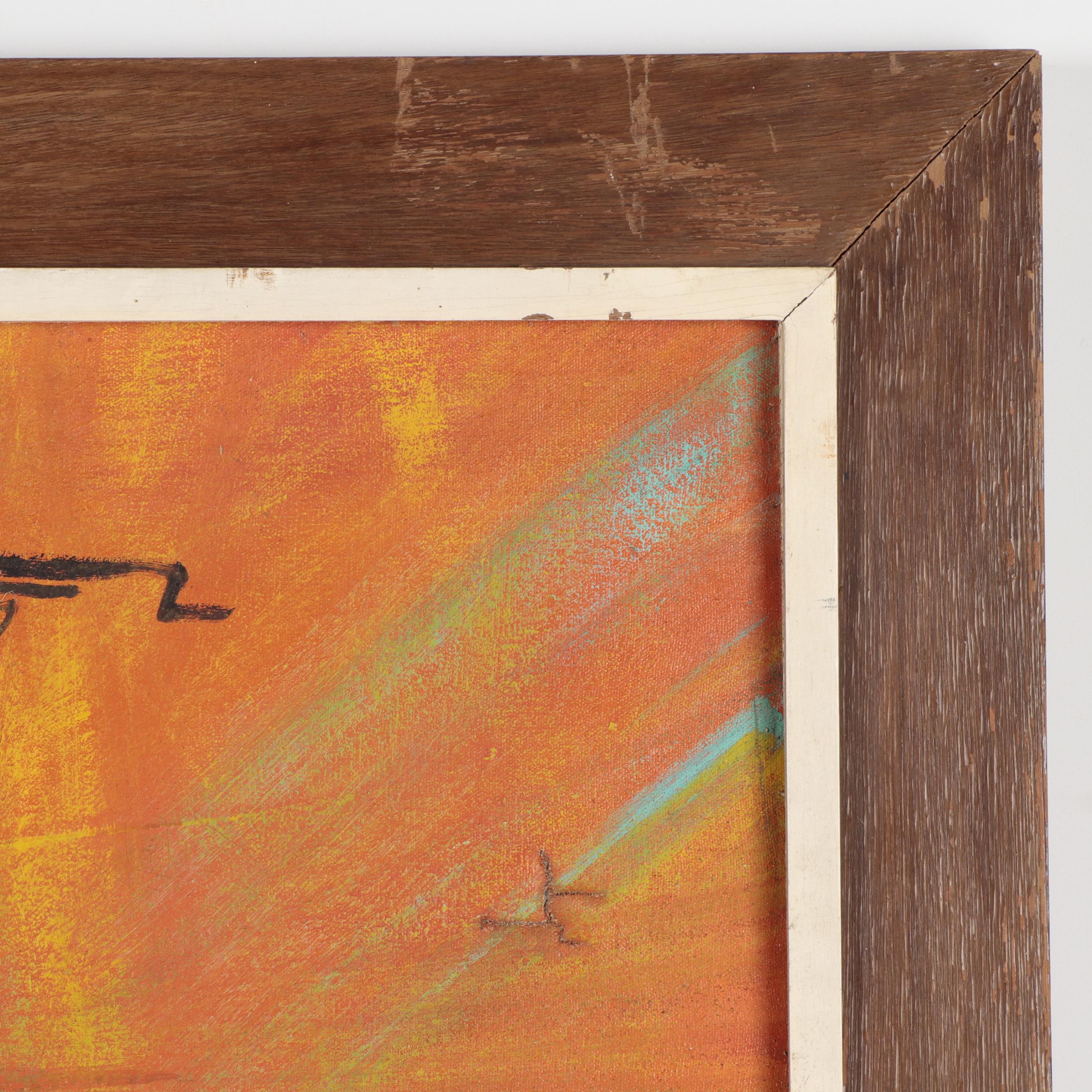 Abstract Landscape Oil Painting, 1965