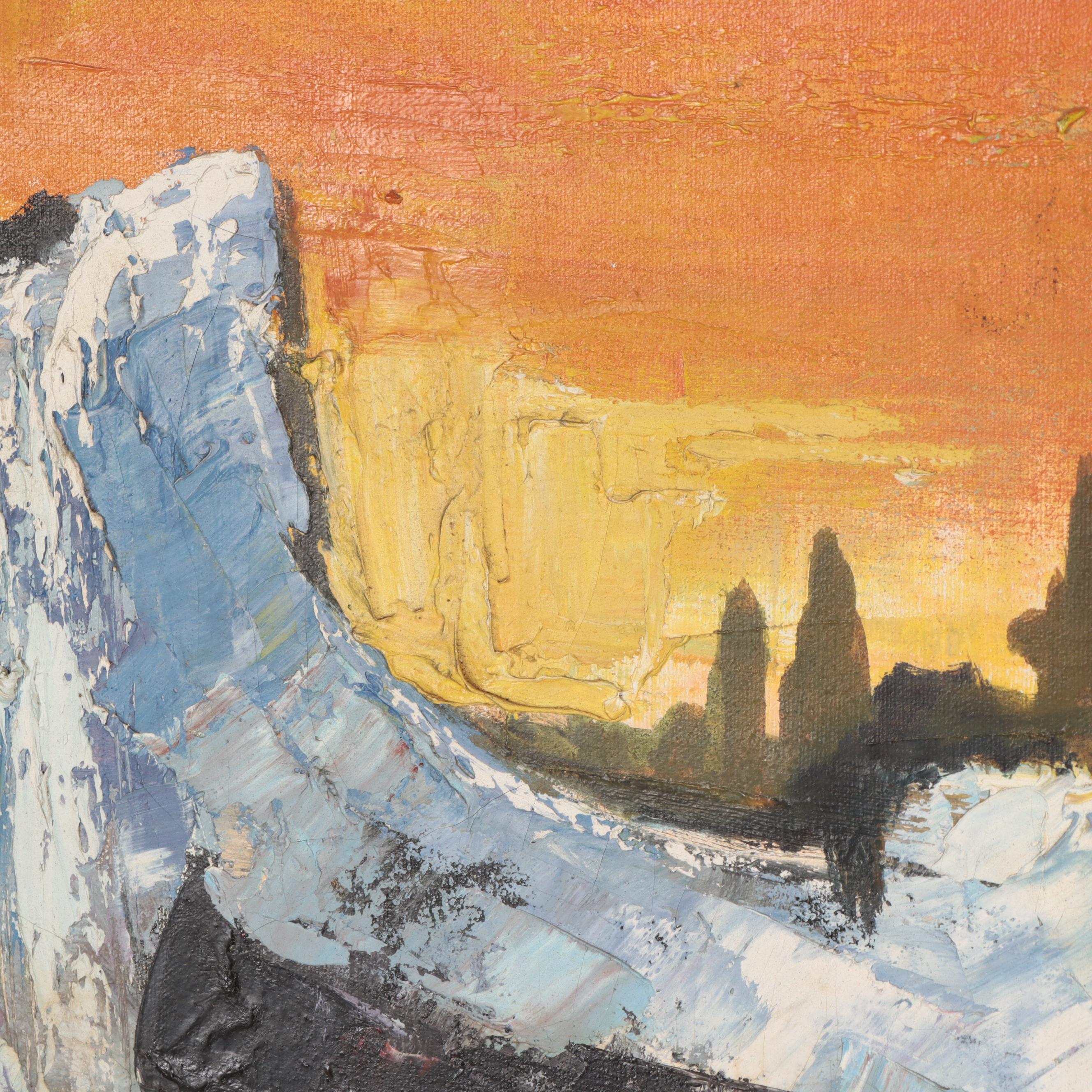 Abstract Landscape Oil Painting, 1965