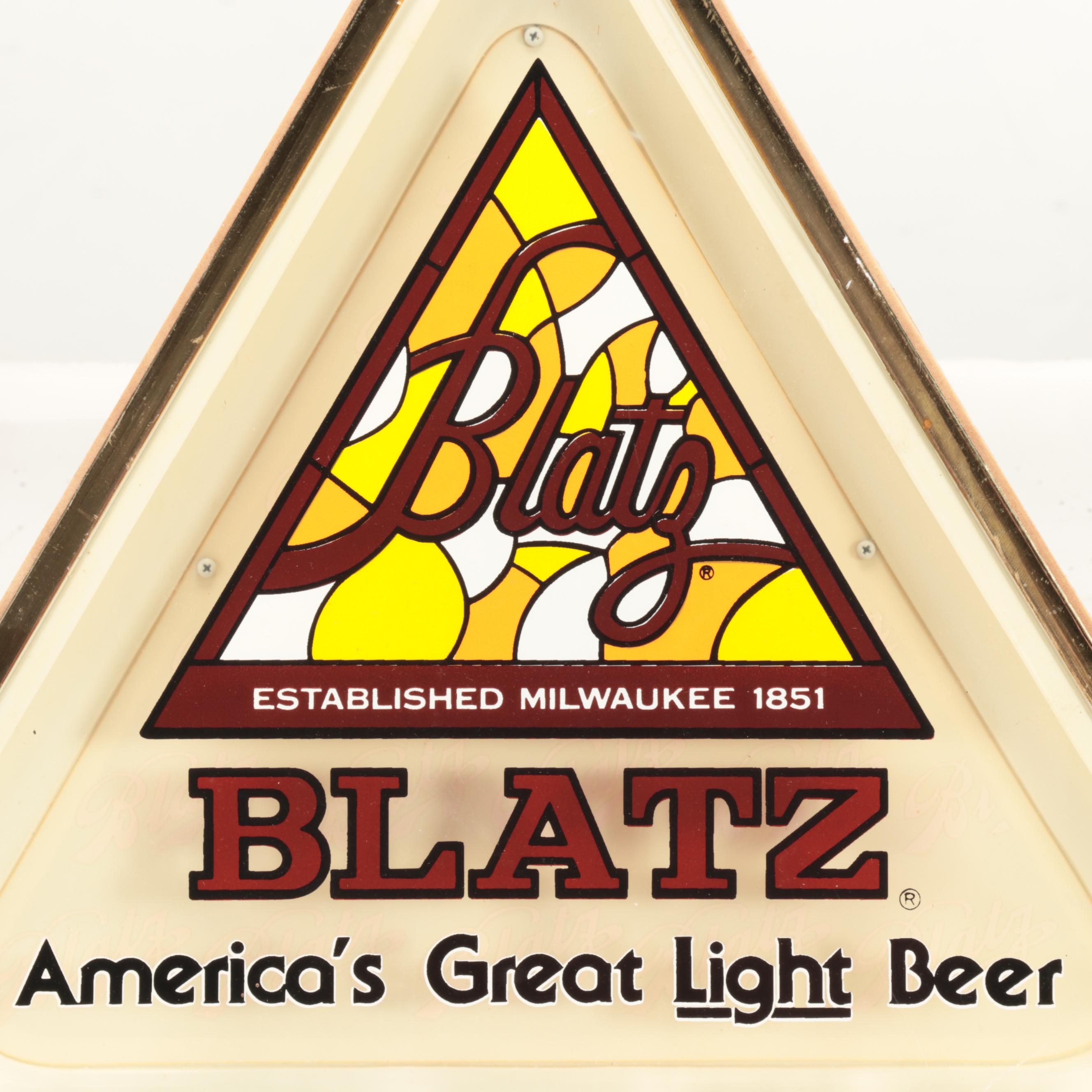 Blatz Illuminated Beer Advertising Signs, Late 20th Century