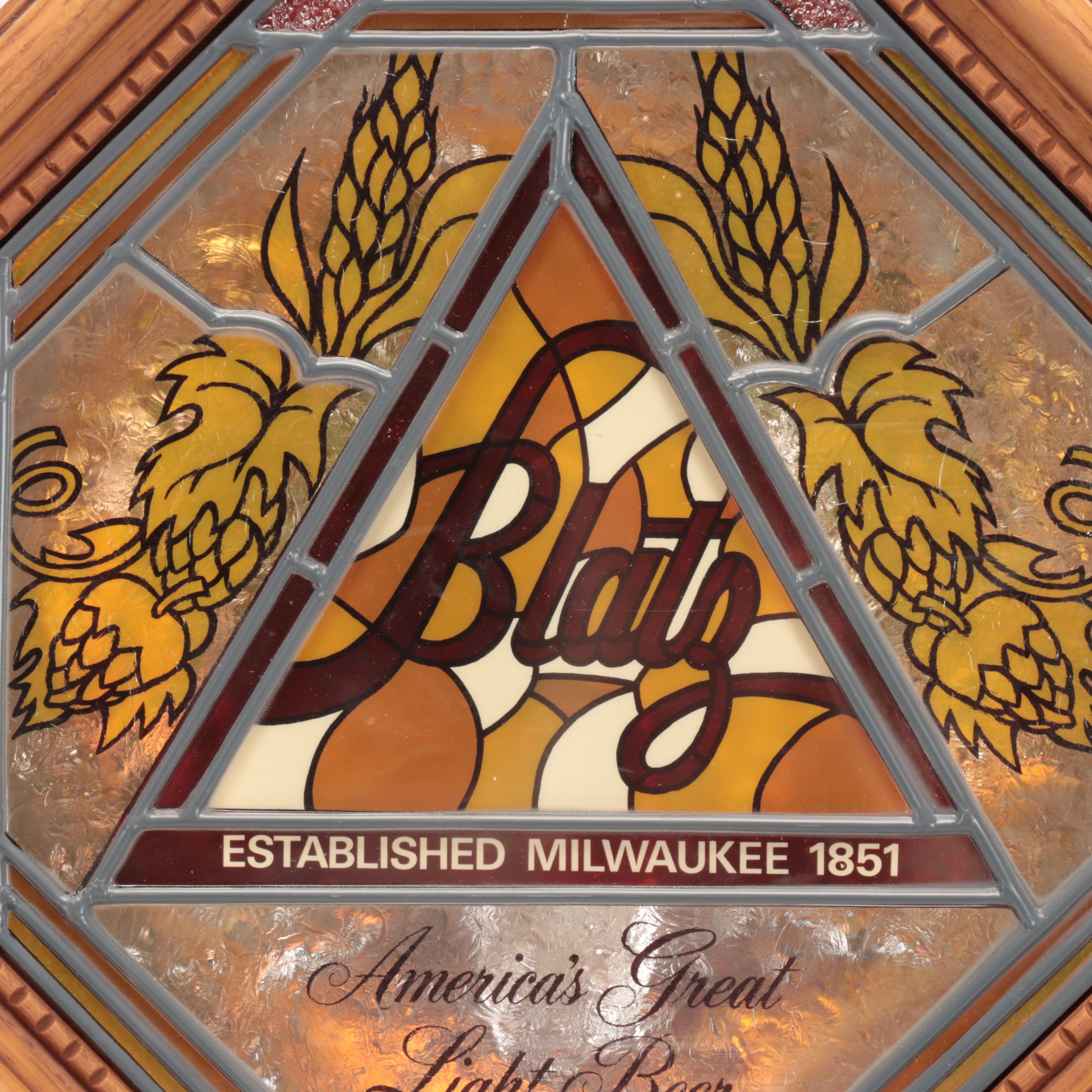 Blatz Illuminated Beer Advertising Signs, Late 20th Century
