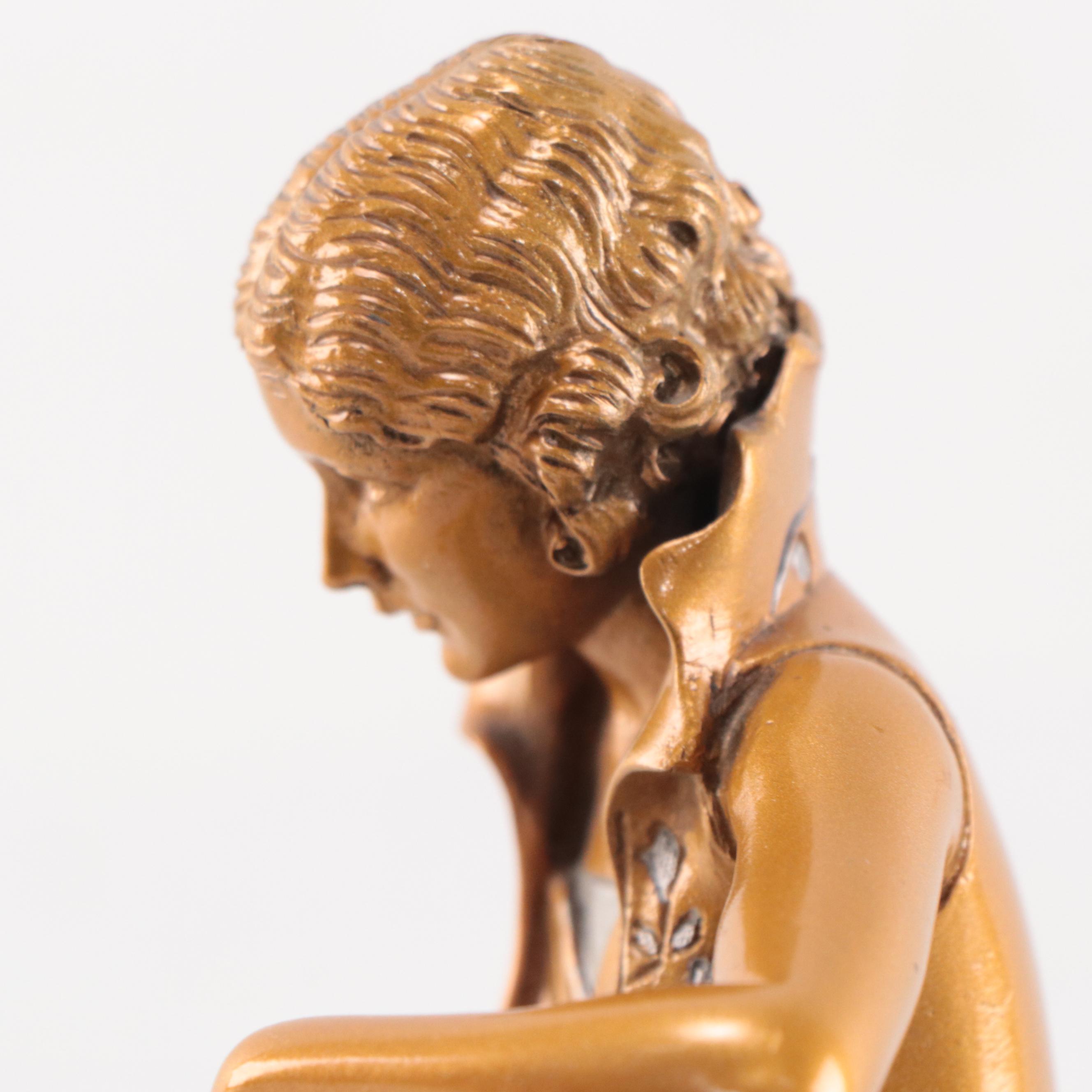 Figural Patinated Cast Bronze Sculpture After Ferdinand Preiss