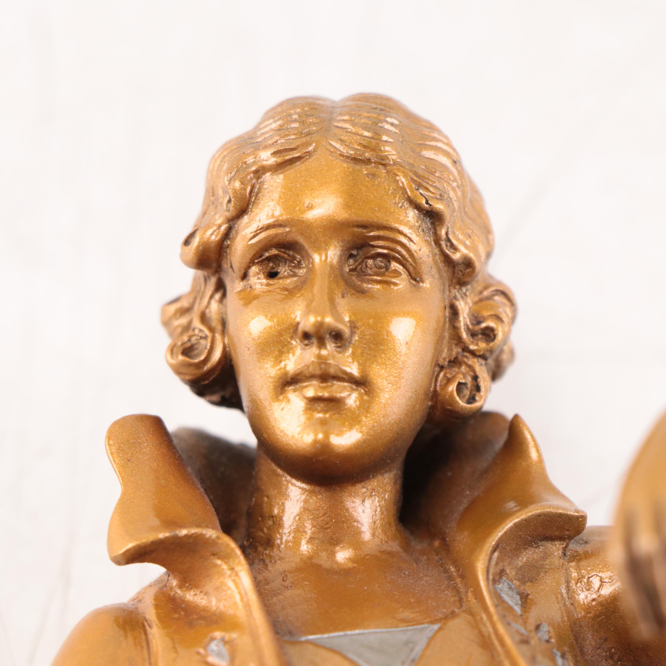 Figural Patinated Cast Bronze Sculpture After Ferdinand Preiss