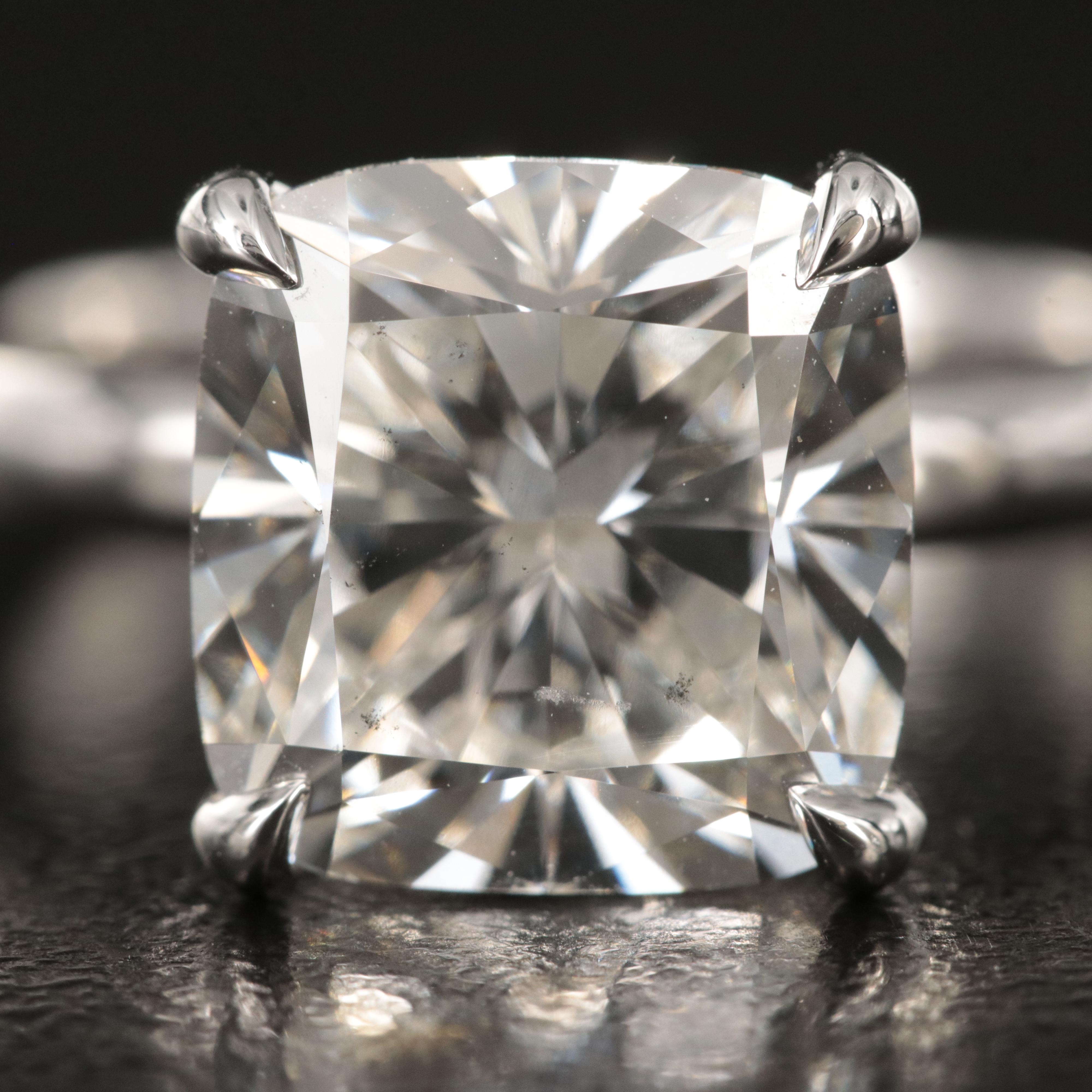 Platinum 5.35 CT Lab Grown Diamond Solitaire Ring with IGI Digital Online Report