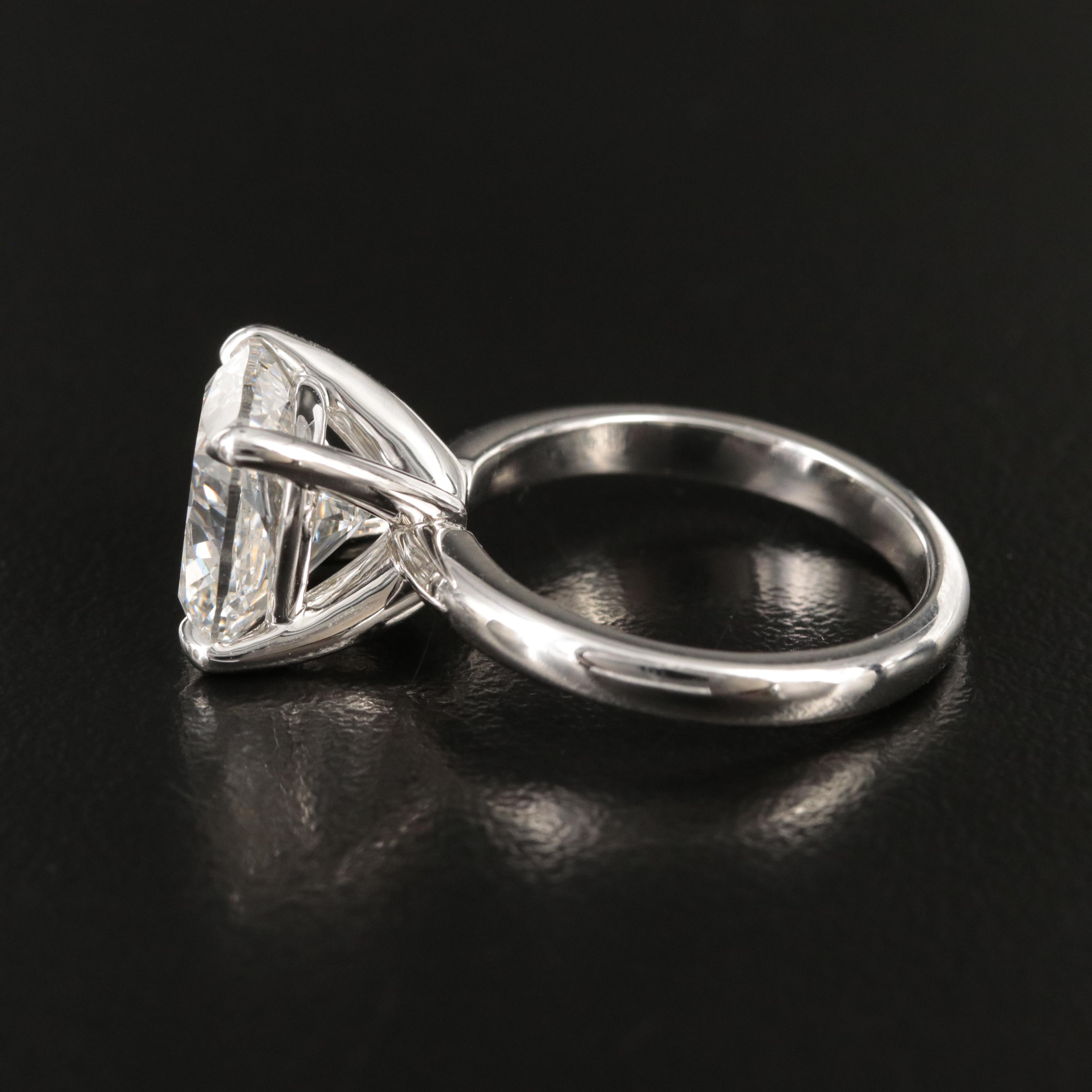 Platinum 5.35 CT Lab Grown Diamond Solitaire Ring with IGI Digital Online Report