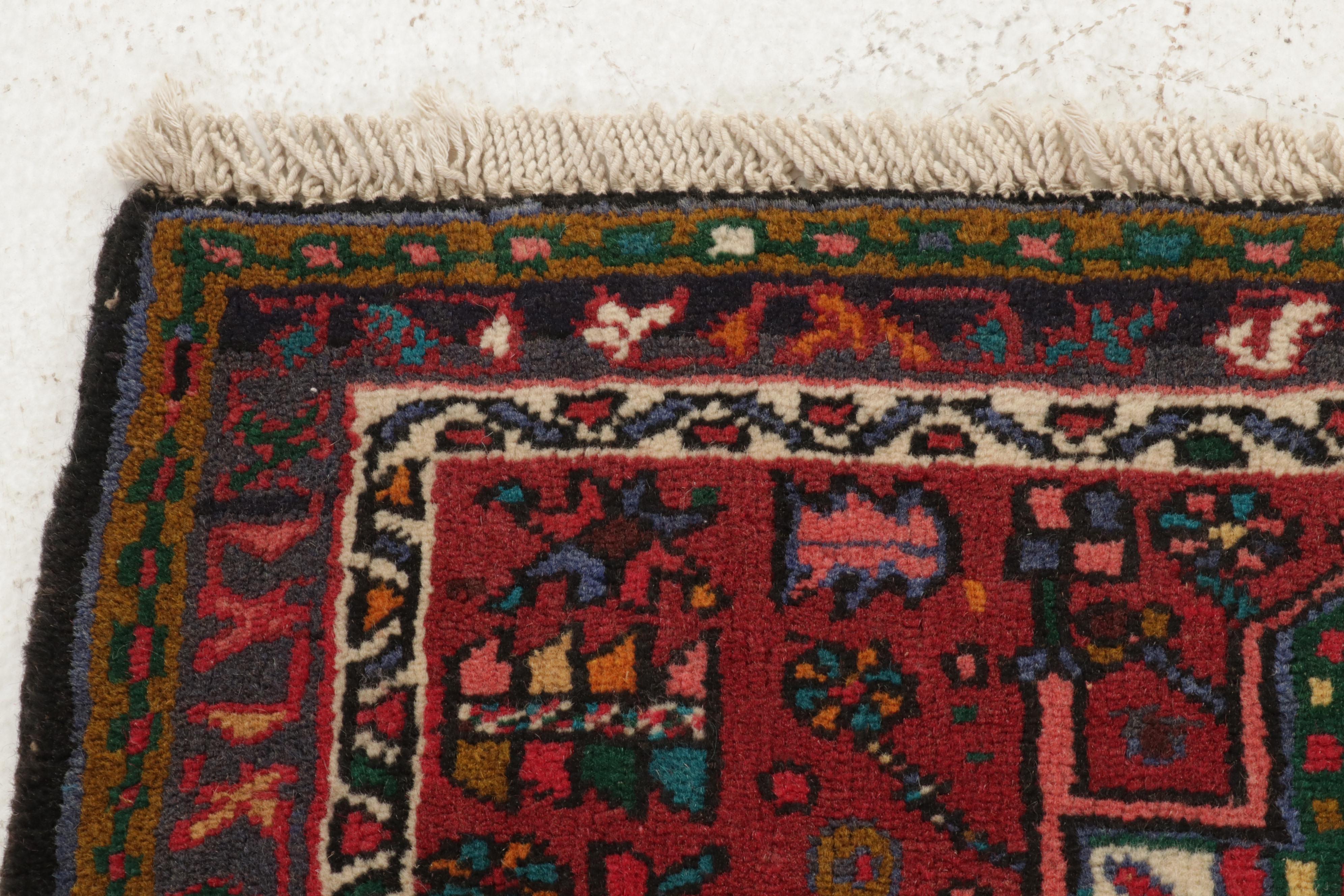 2'5 x 6'9 Hand-Knotted Persian Heriz Karaja Runner, 1970s