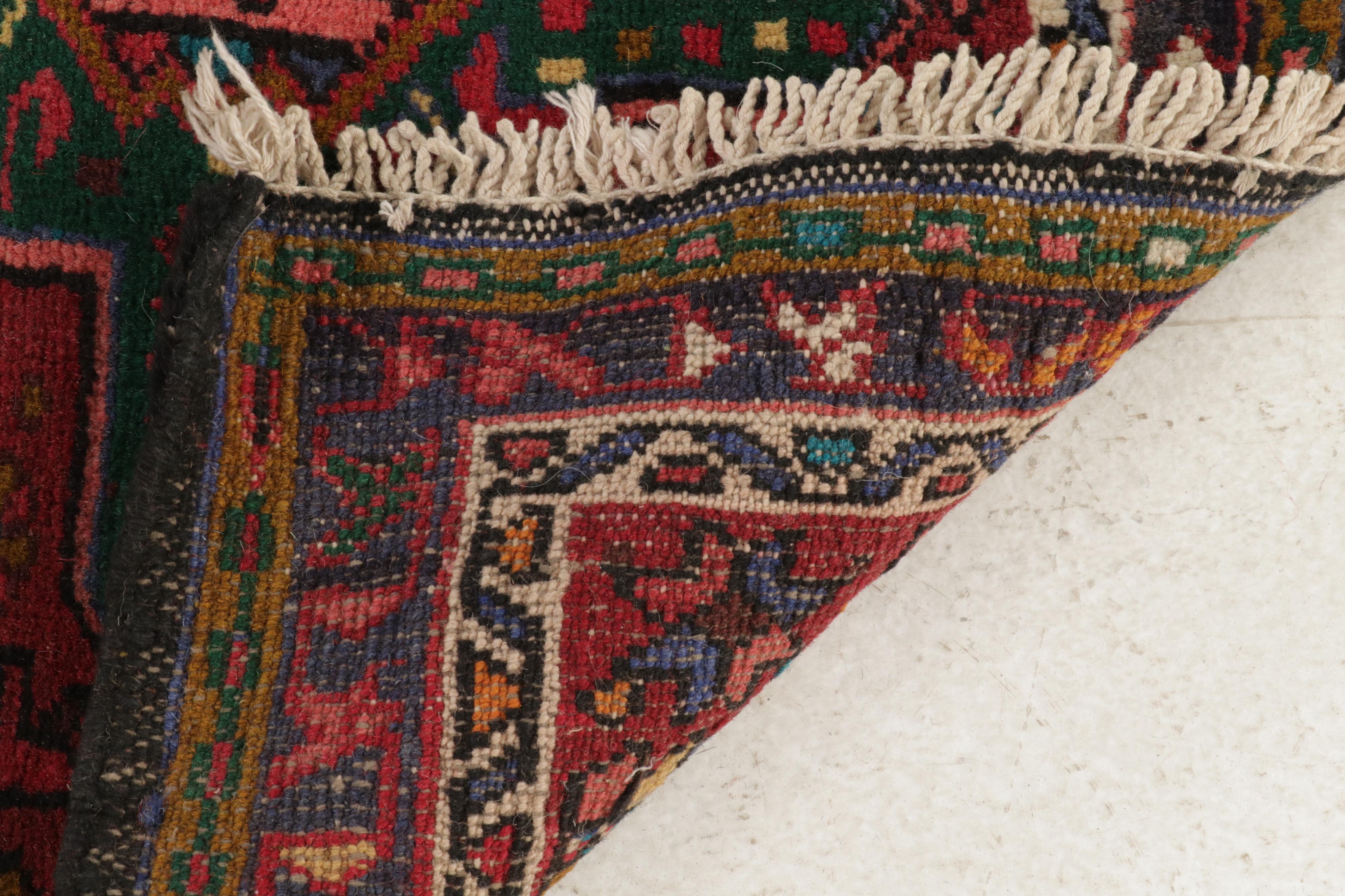 2'5 x 6'9 Hand-Knotted Persian Heriz Karaja Runner, 1970s